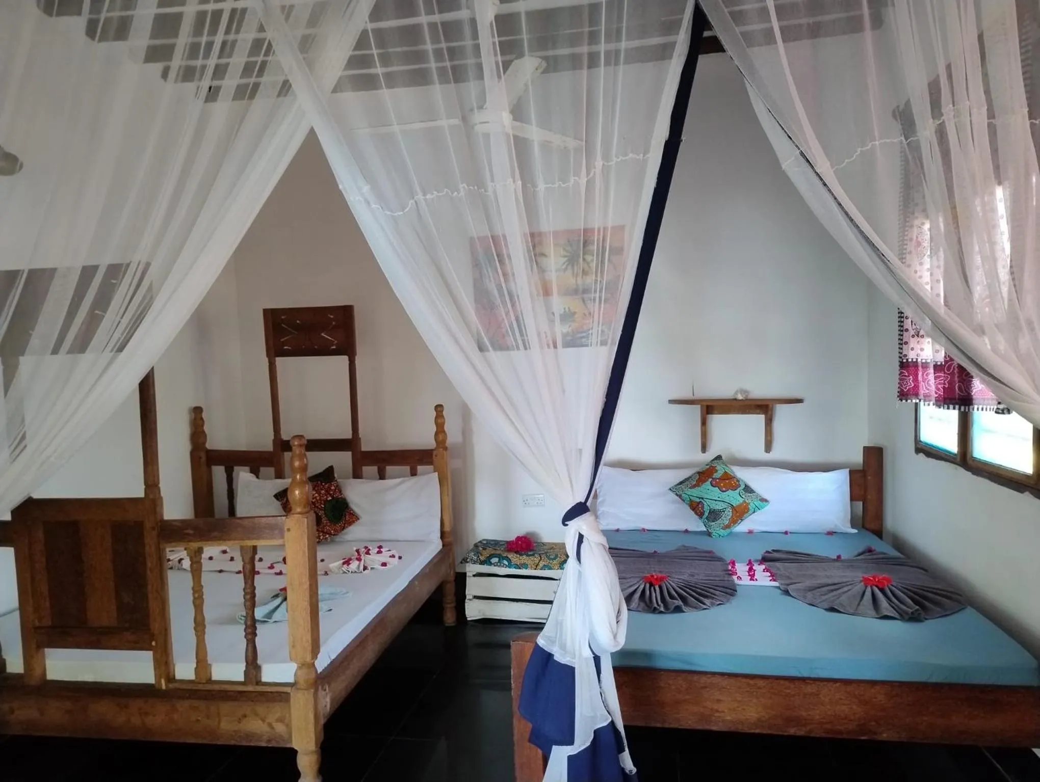 Bed in Furaha Lodge