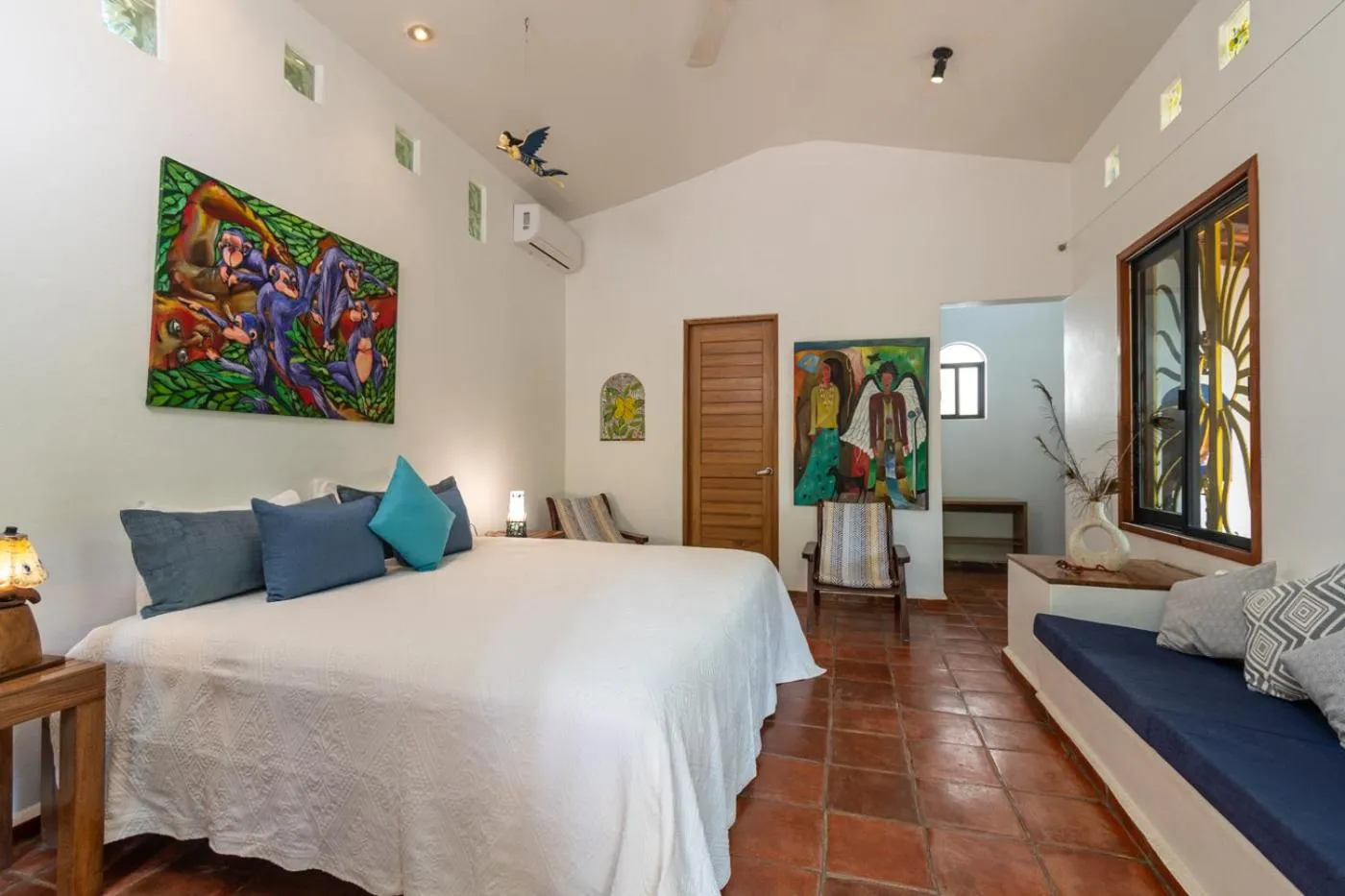 Bed in Hotel Villa Mozart y Macondo