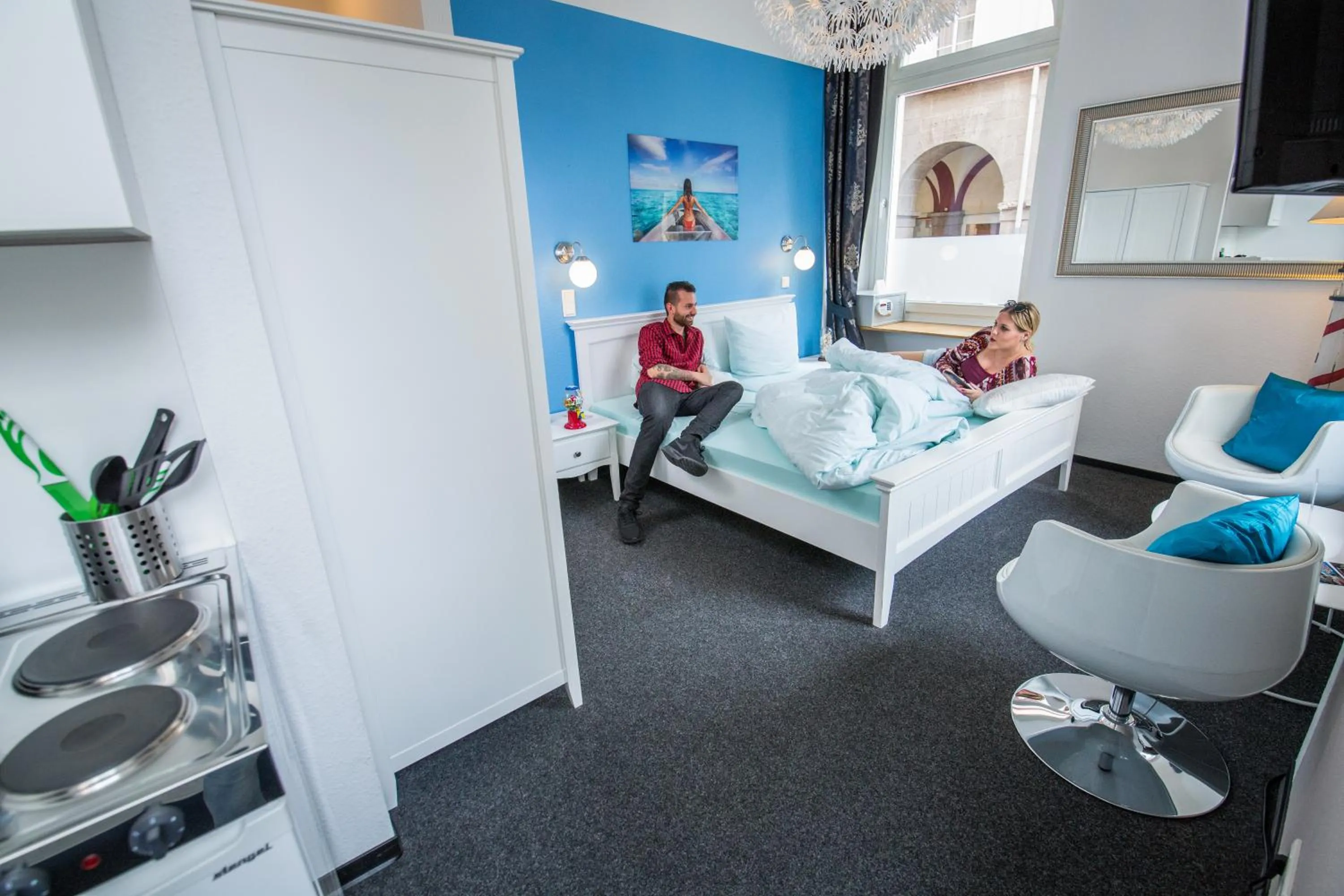 Bed in Aparthotel am Münzplatz