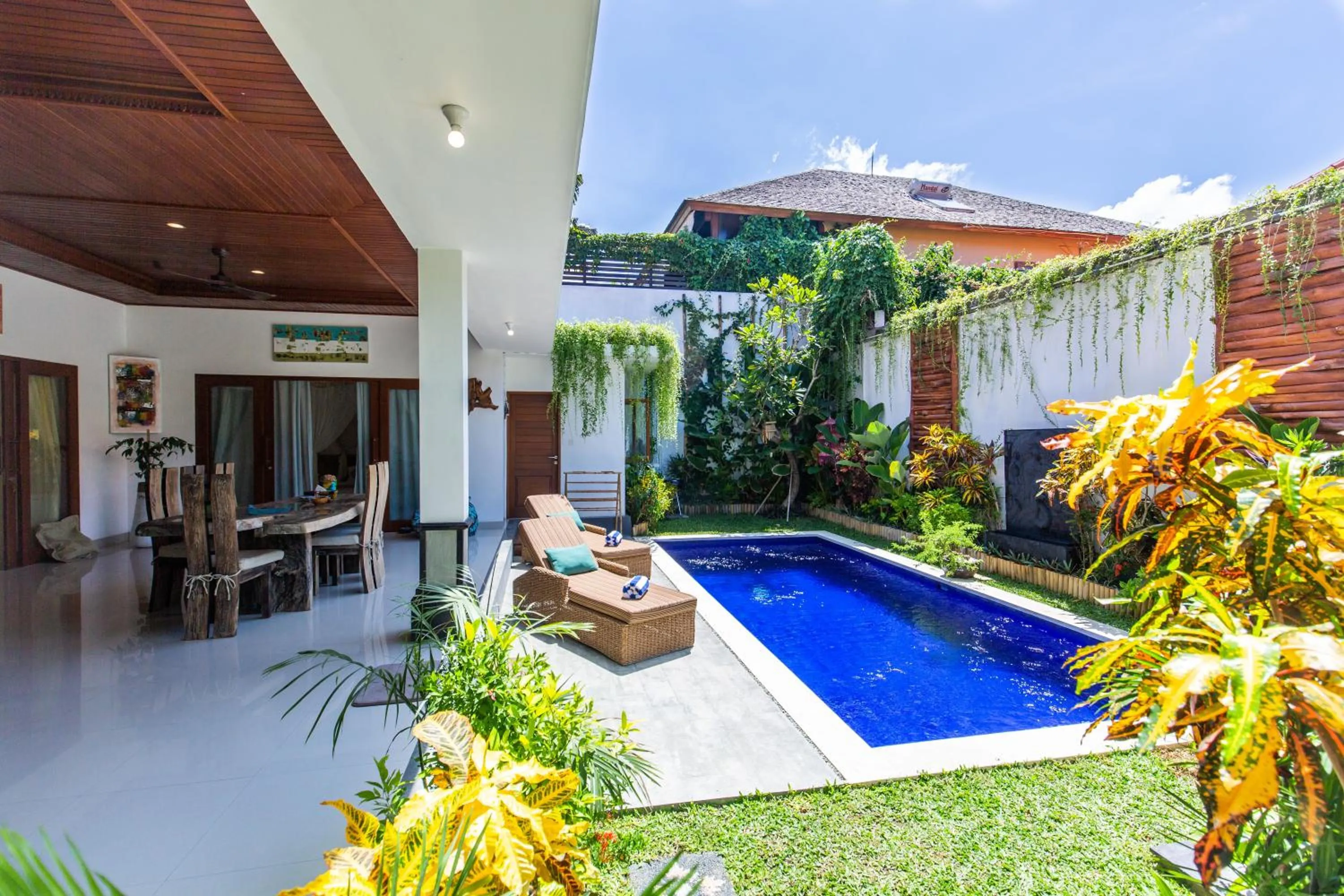 Pool view in MasBro ART Villas