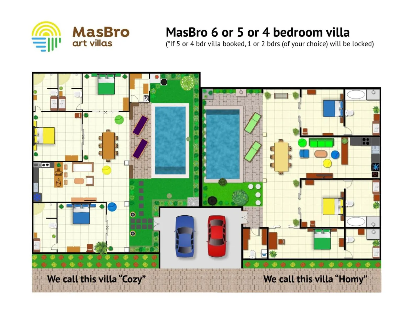 Floor plan in MasBro ART Villas
