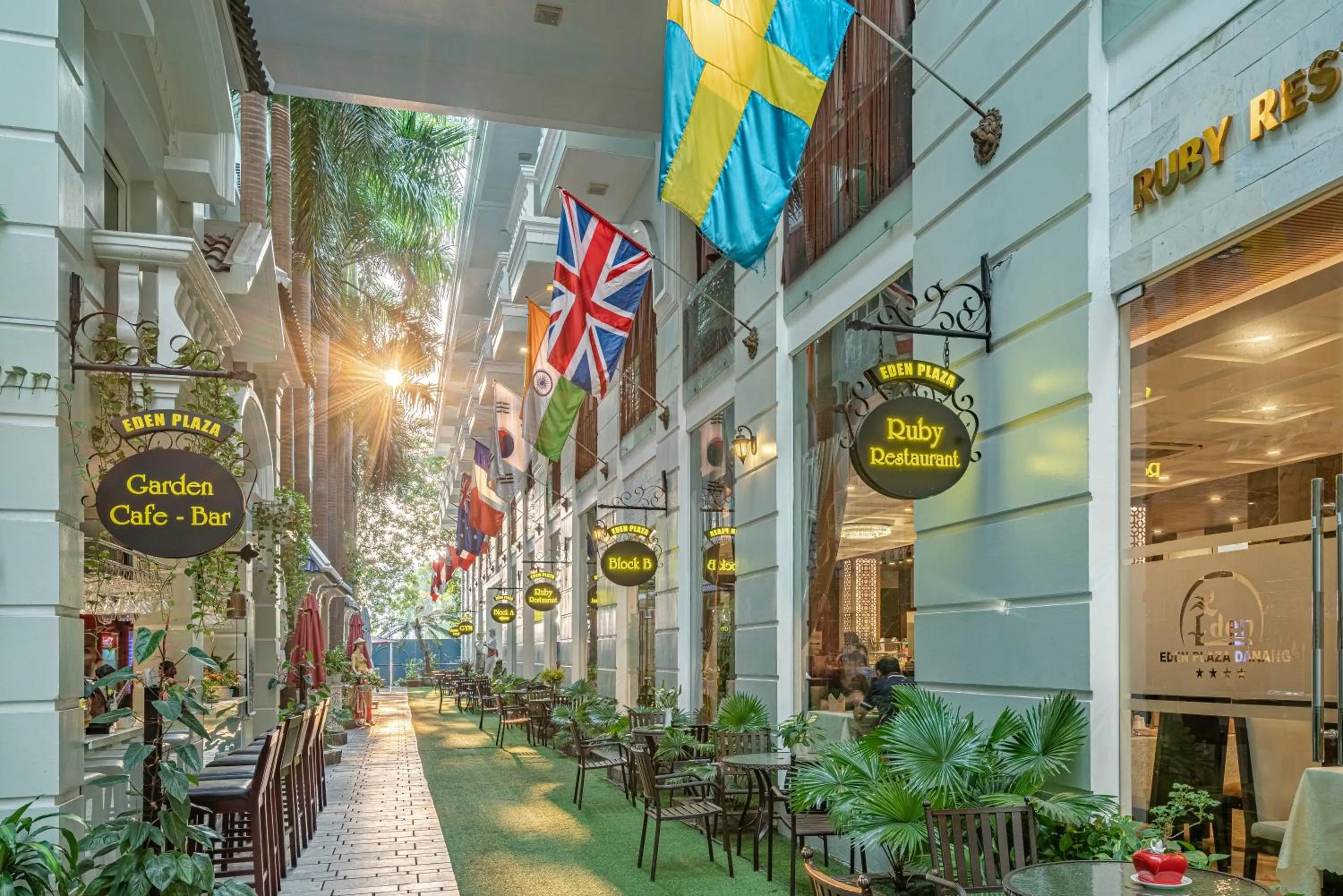Patio in Eden Plaza Da Nang Hotel