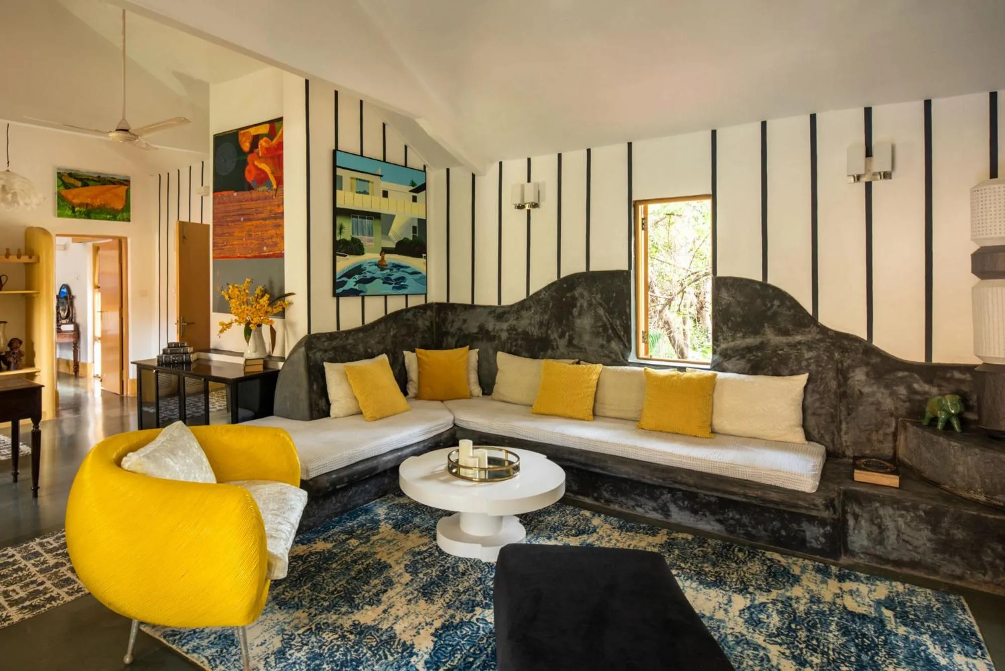 Seating area in Casa Anjuna