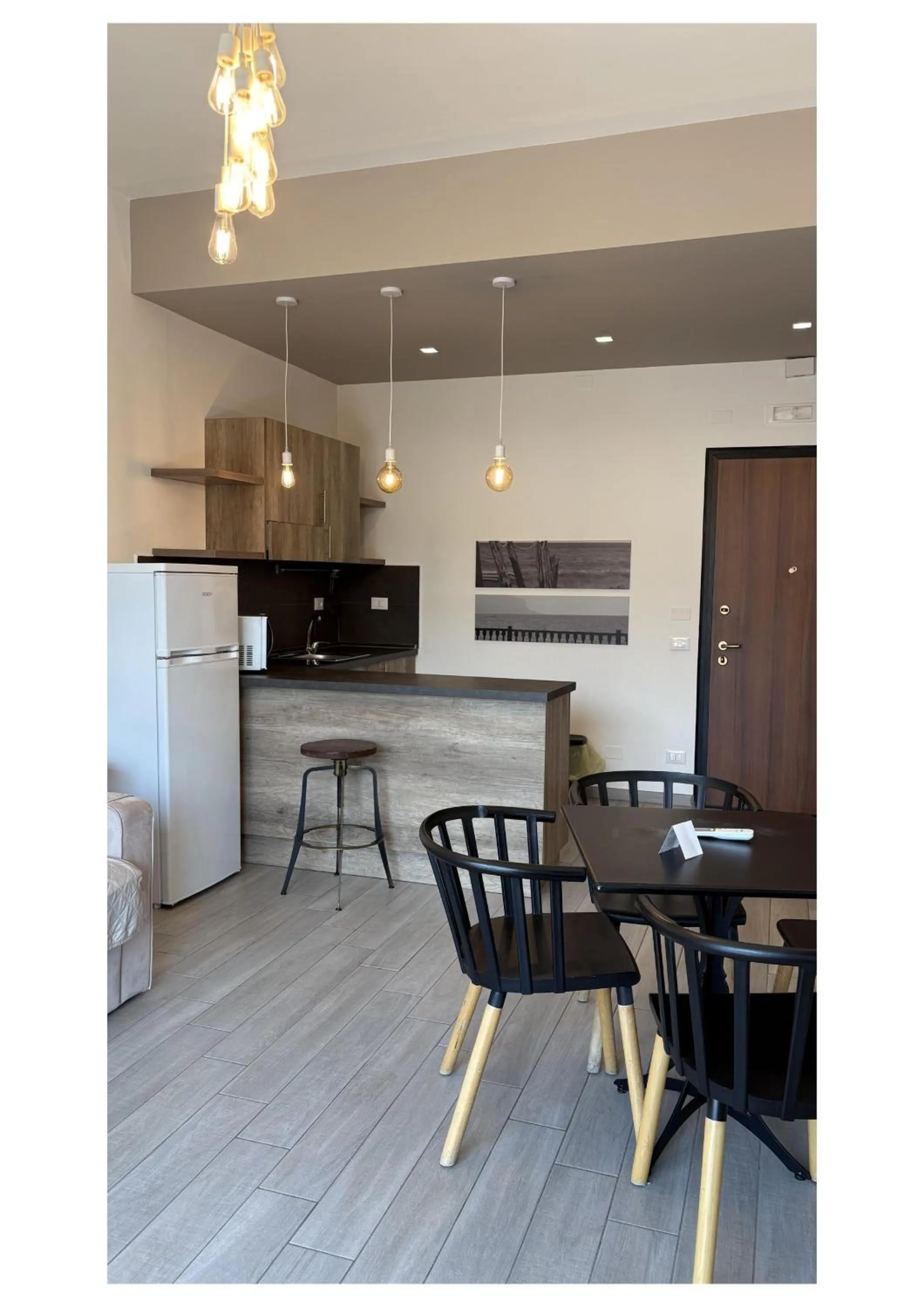 Kitchen or kitchenette in Hotel Pontemare