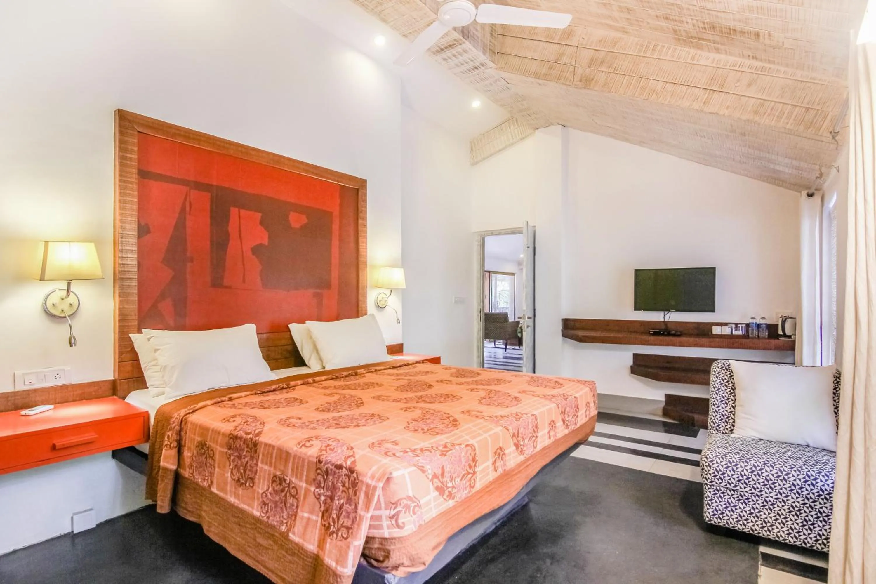 Bedroom, Bed in Casa Vagator