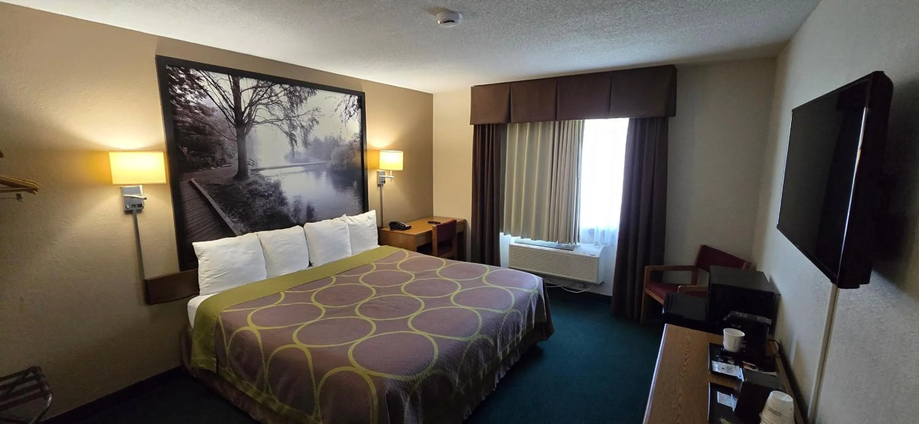 Bedroom, Bed in Super 8 by Wyndham Rogers Minnesota