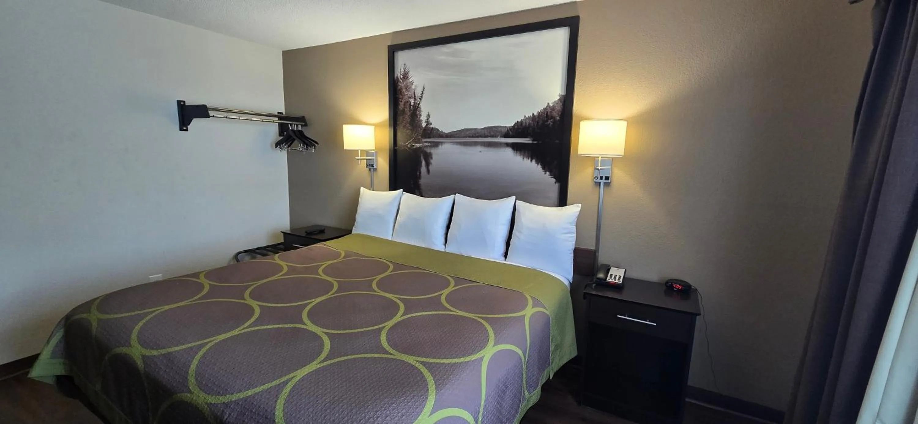 Bedroom, Bed in Super 8 by Wyndham Rogers Minnesota