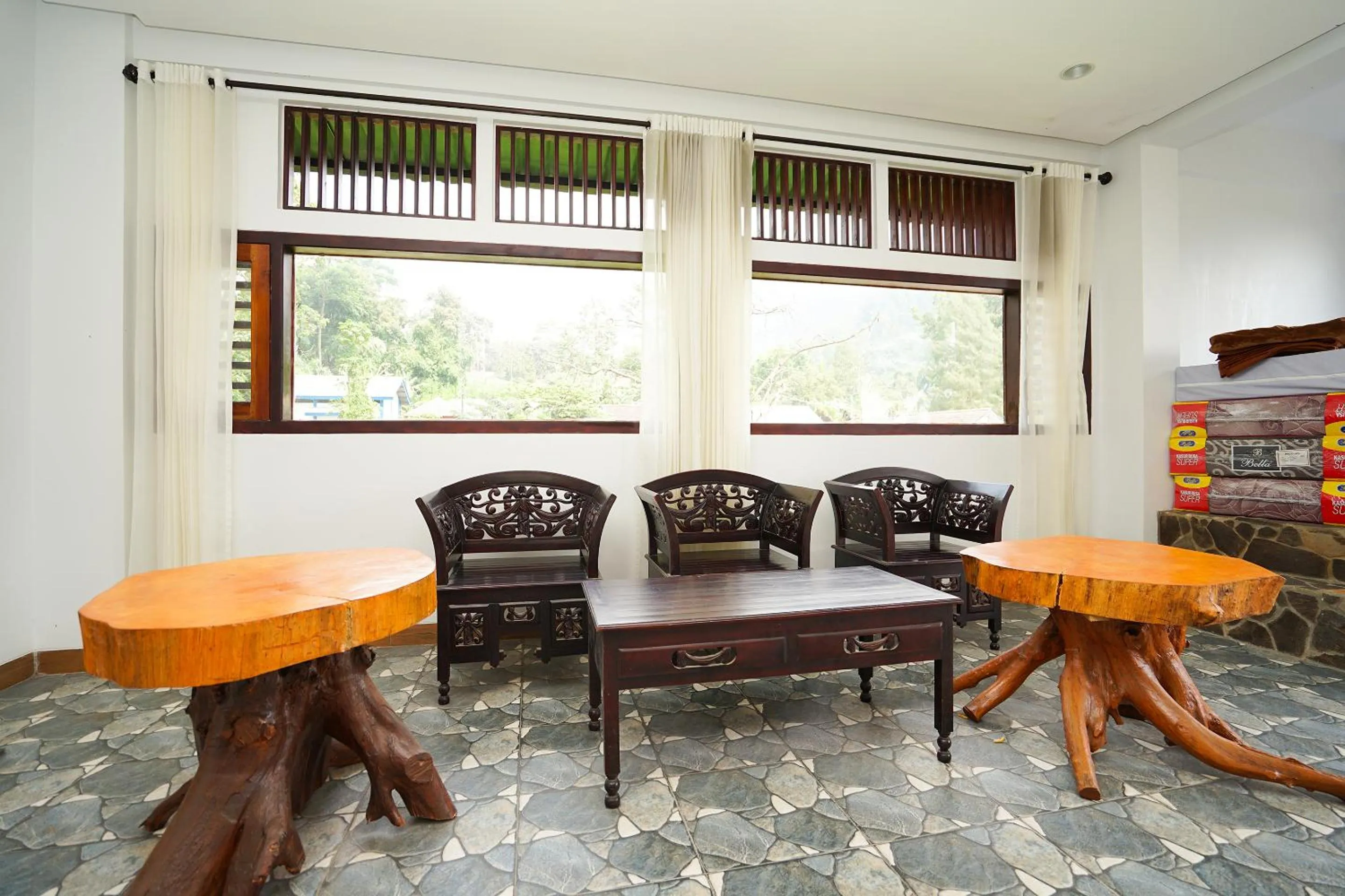 Seating area in Defada Village Bromo at Desa Wisata Bromo Mitra RedDoorz