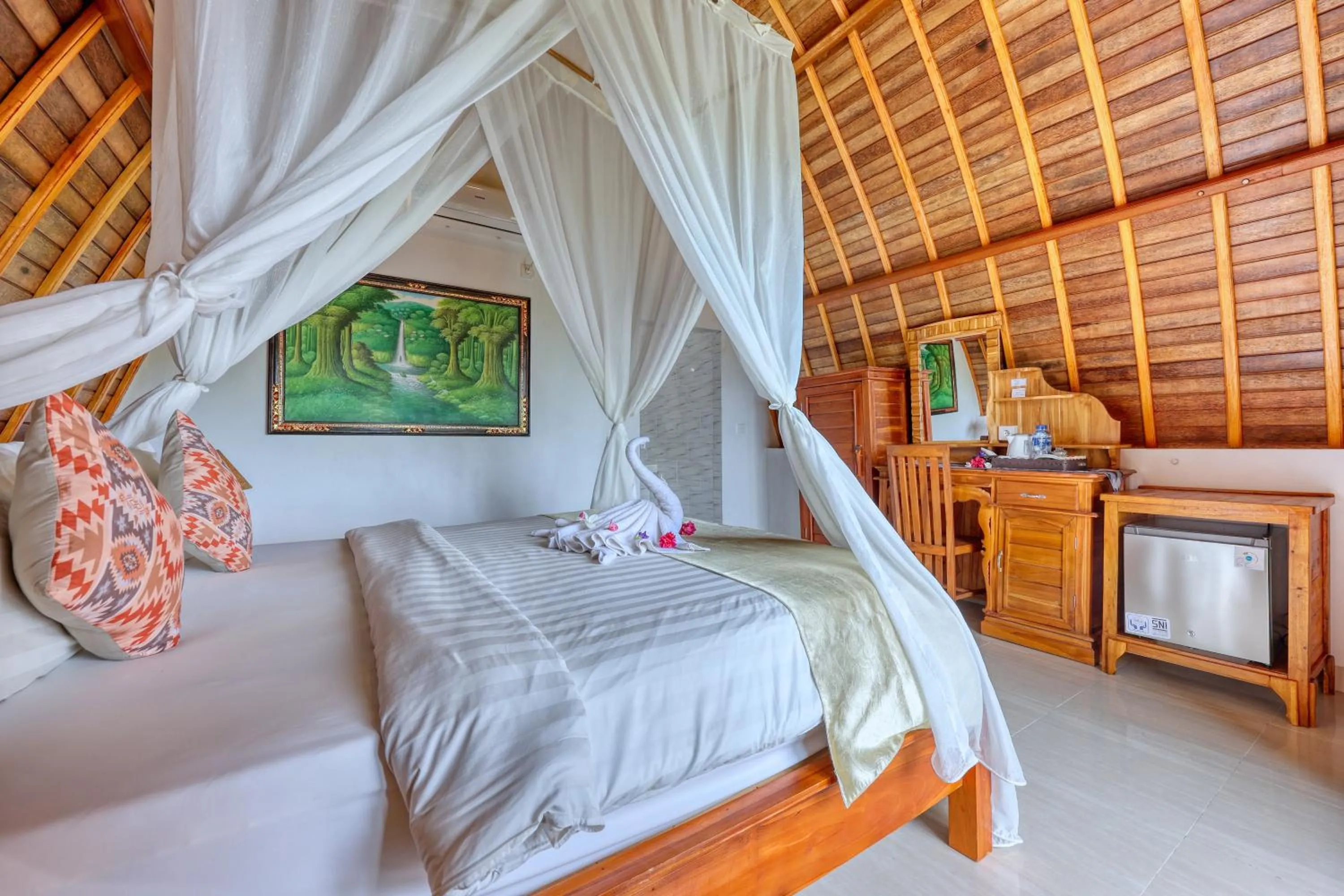 Bed in Bagia Bungalows