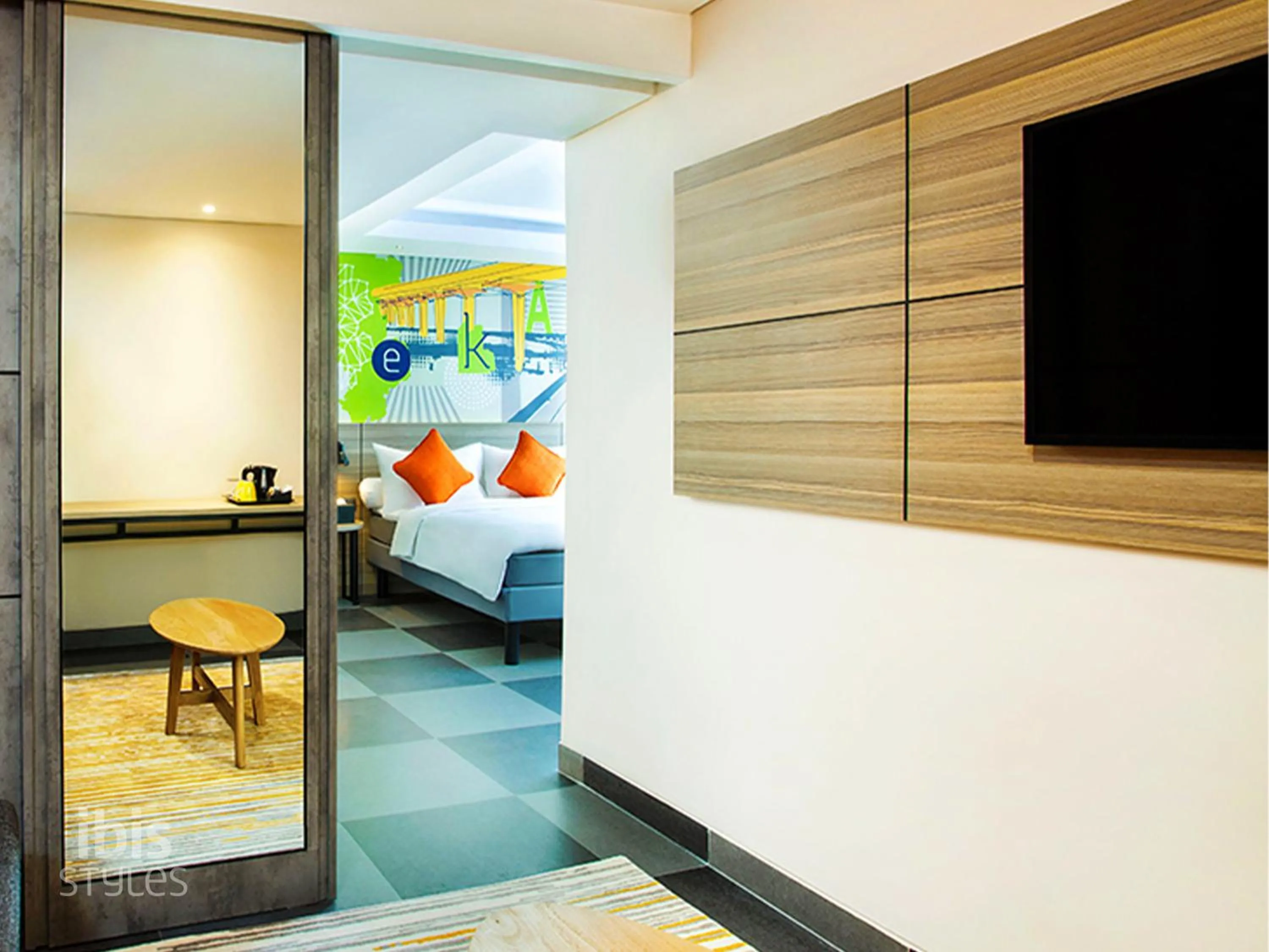 Living room, Bed in ibis Styles Bekasi Jatibening