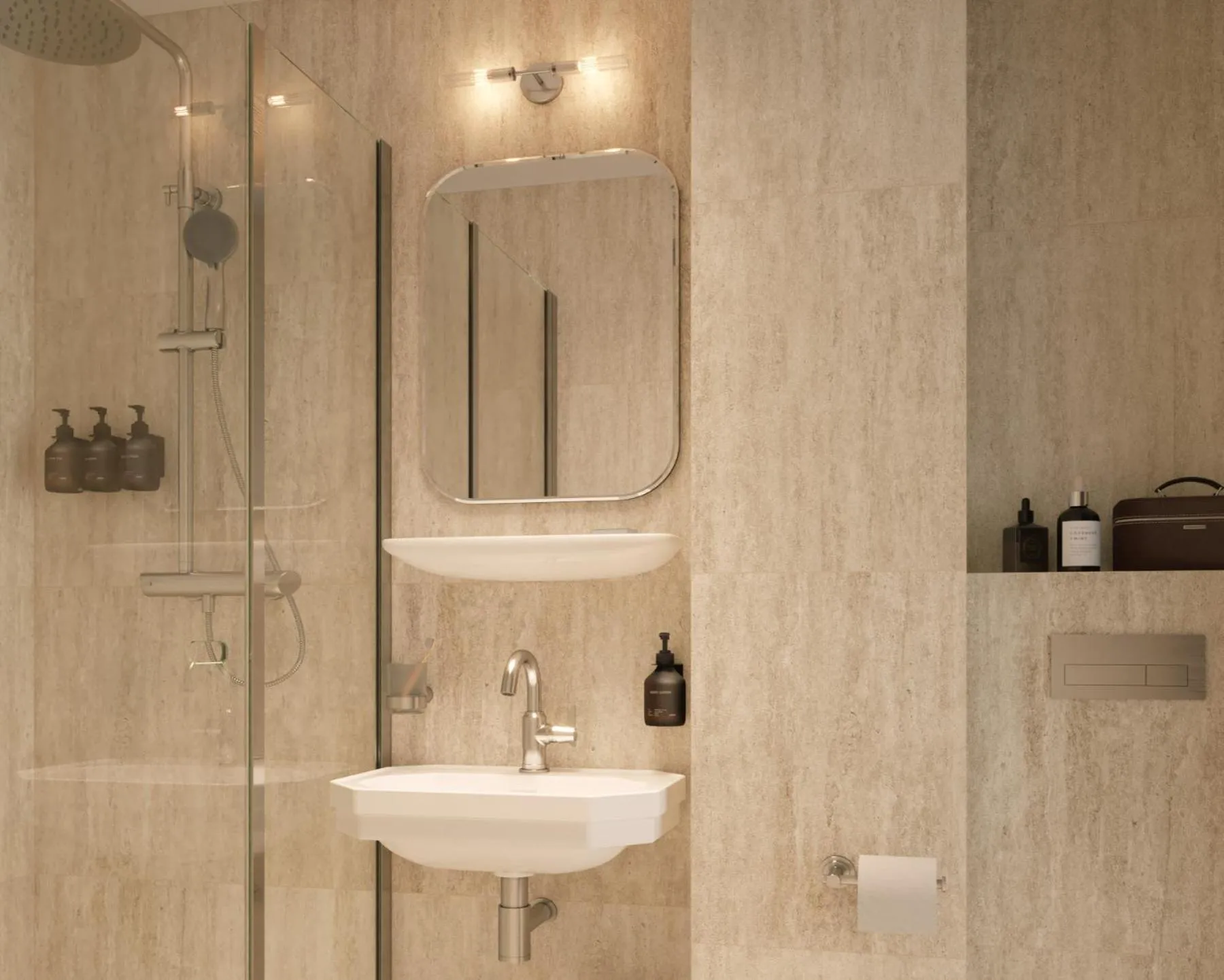 Shower in Hôtel Beaurepaire