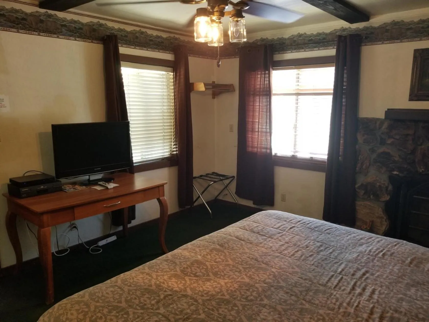 Bed in Timberline Lodge