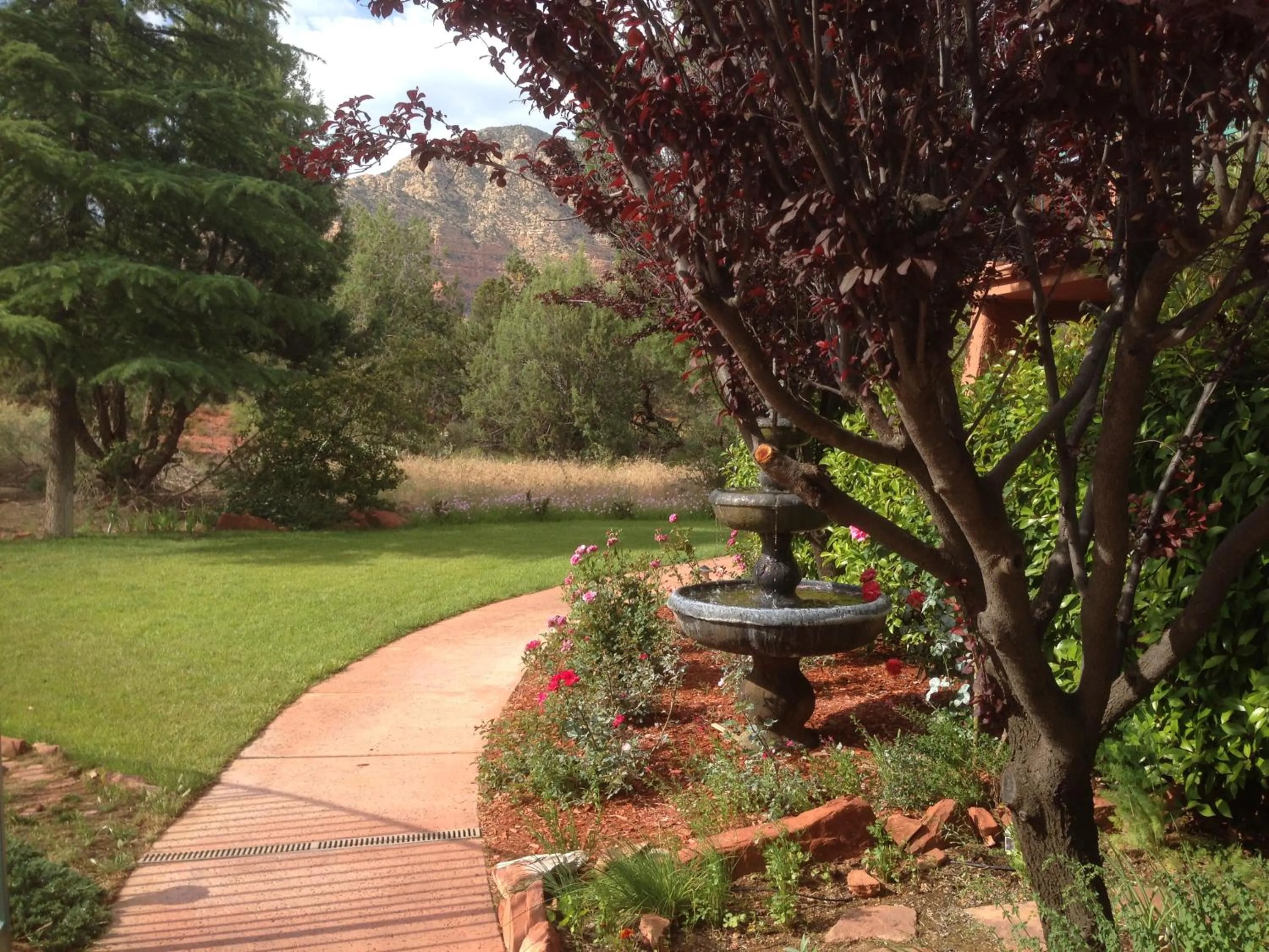 Garden view in Casa Sedona Inn