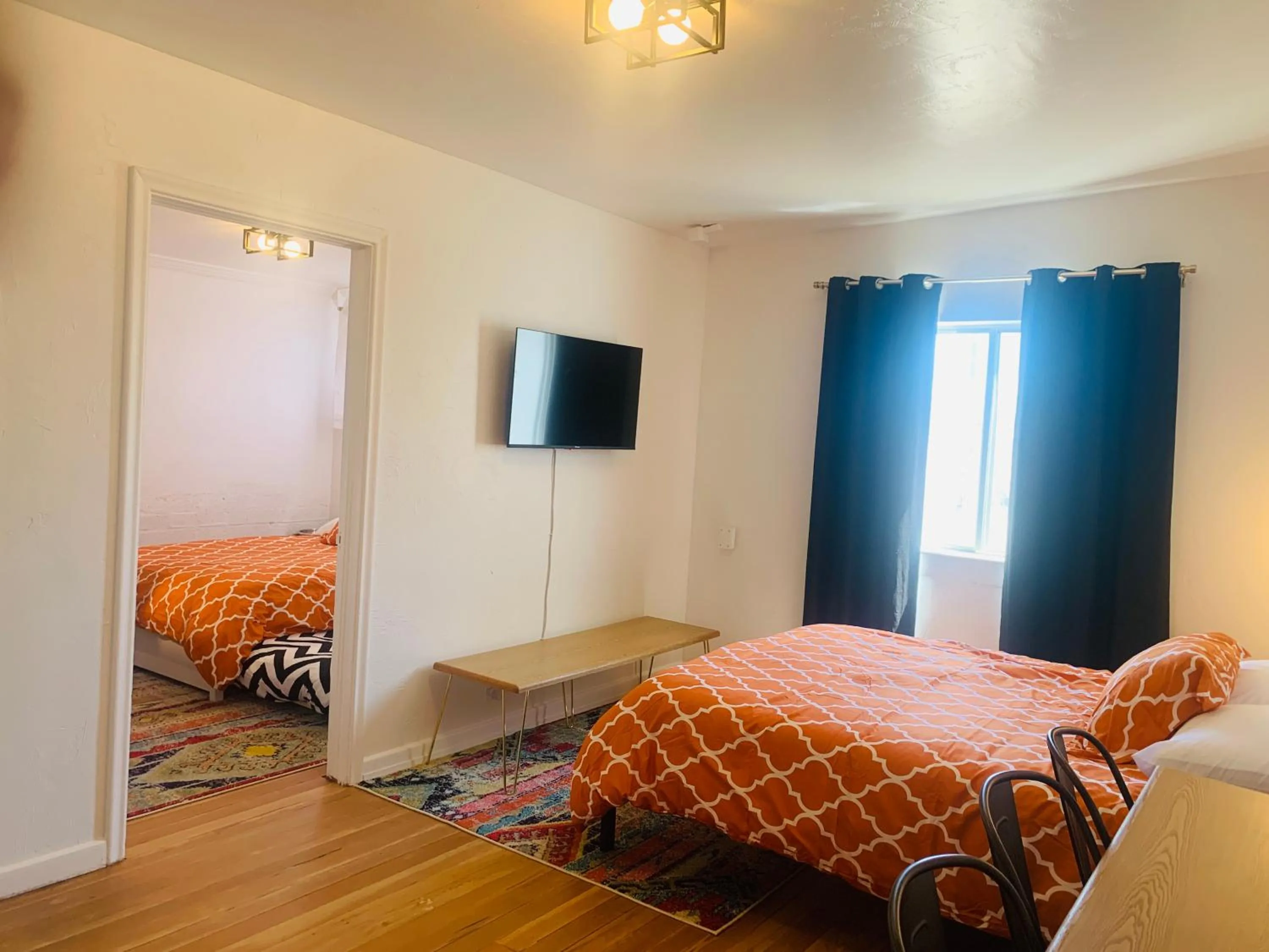 Bed in Dragonfly Motor Lodge