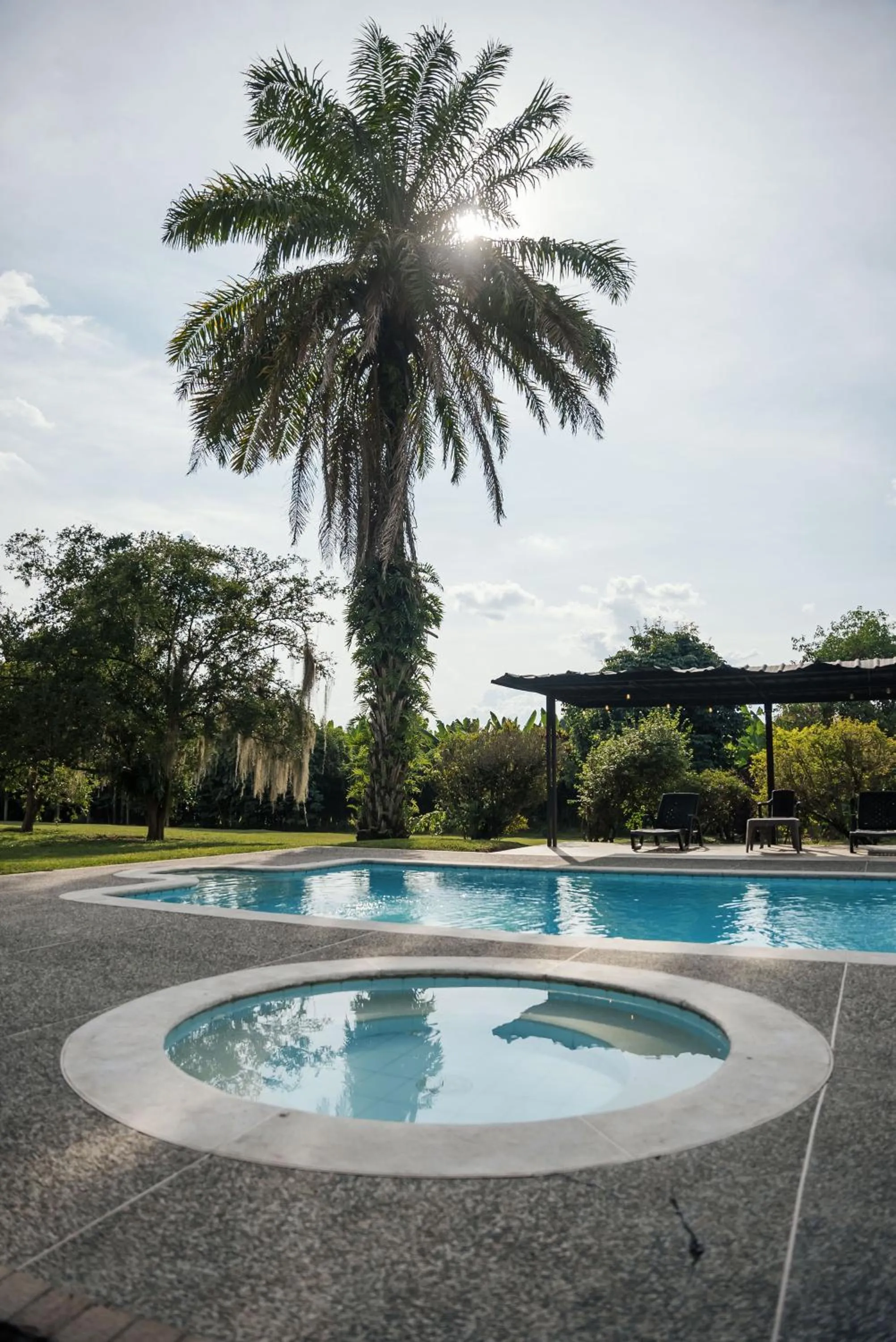 Pool view in Finca Hotel