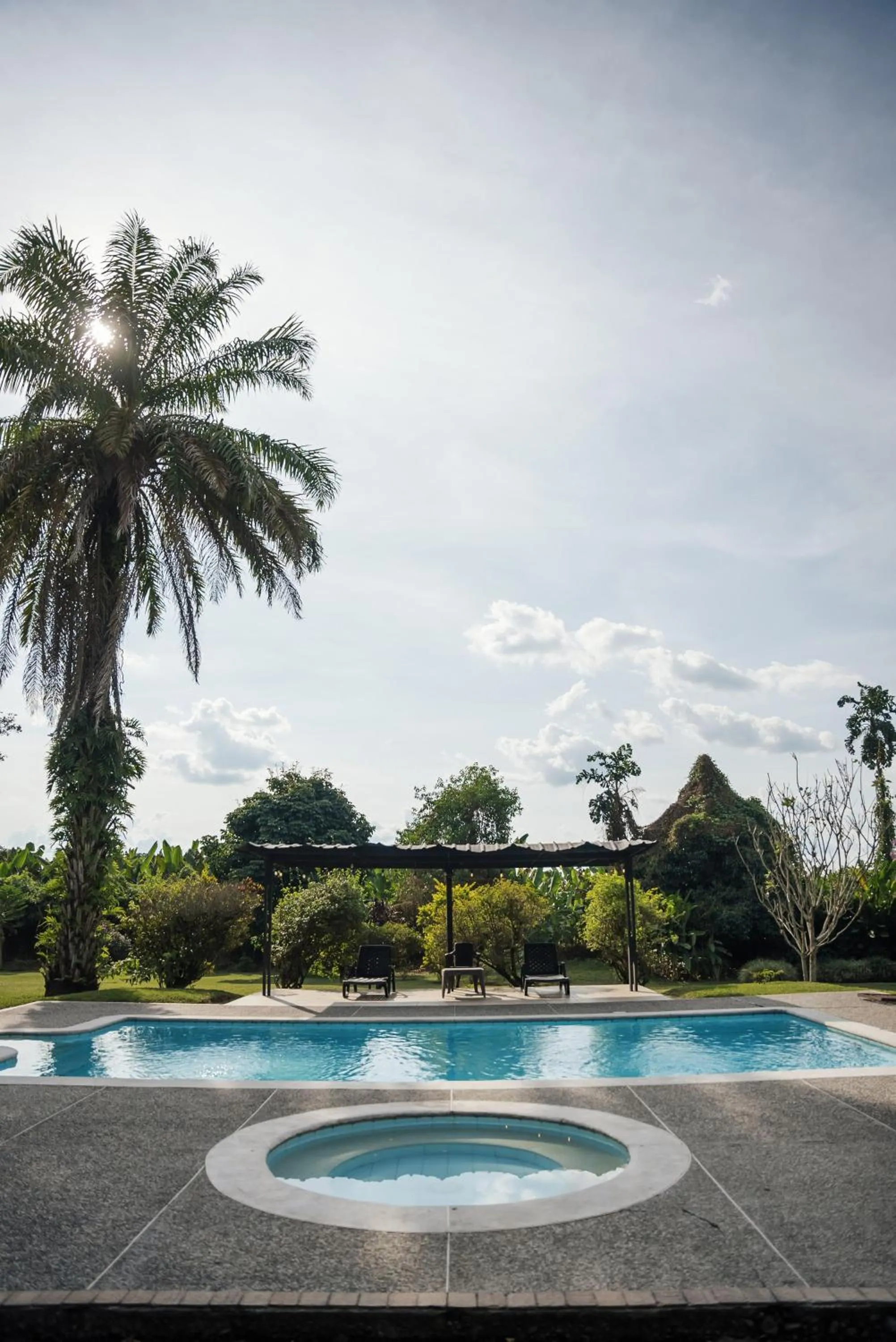 Pool view in Finca Hotel