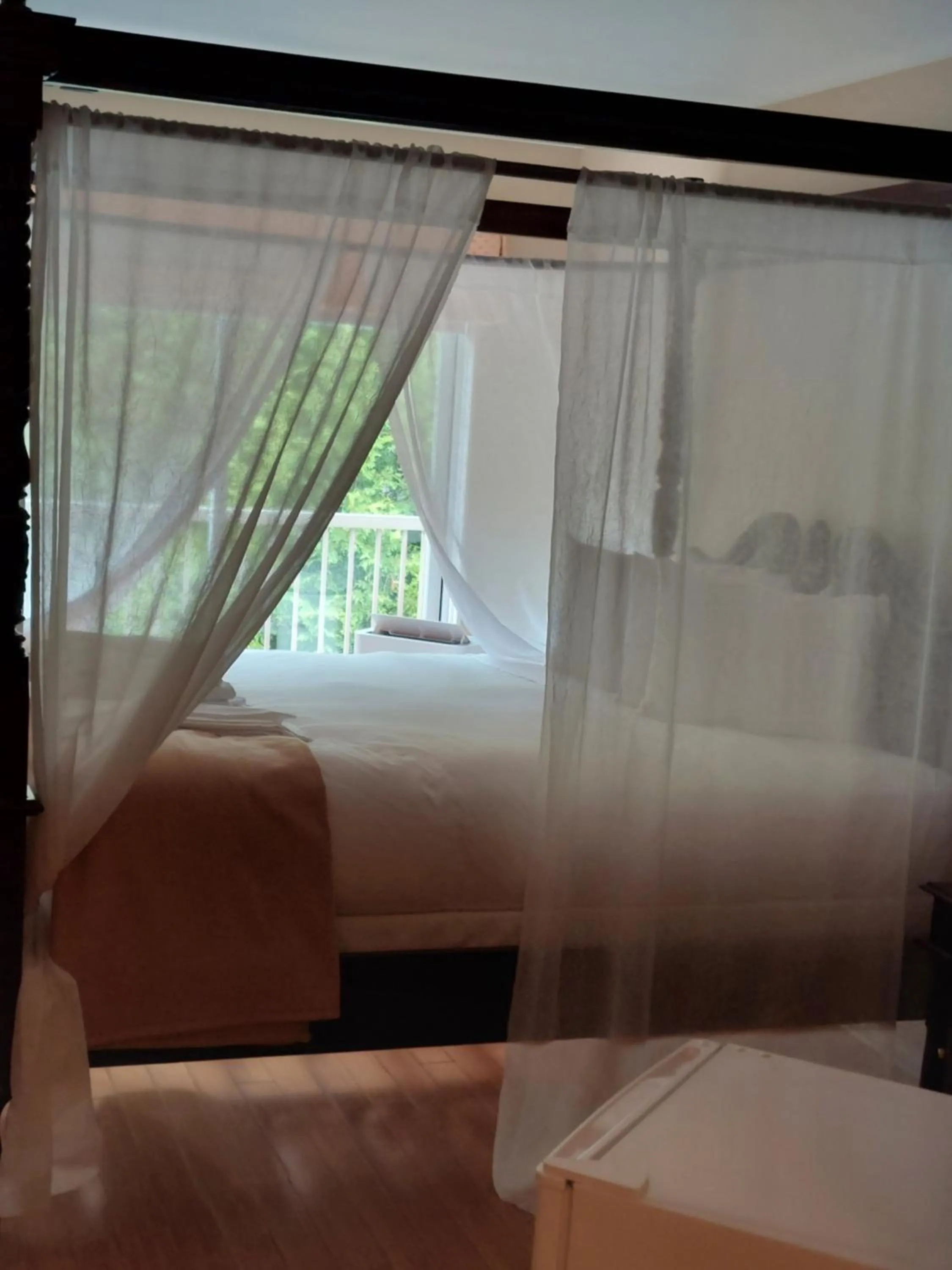 Bed in Studio-hôtel Villegiature Saint-Sauveur