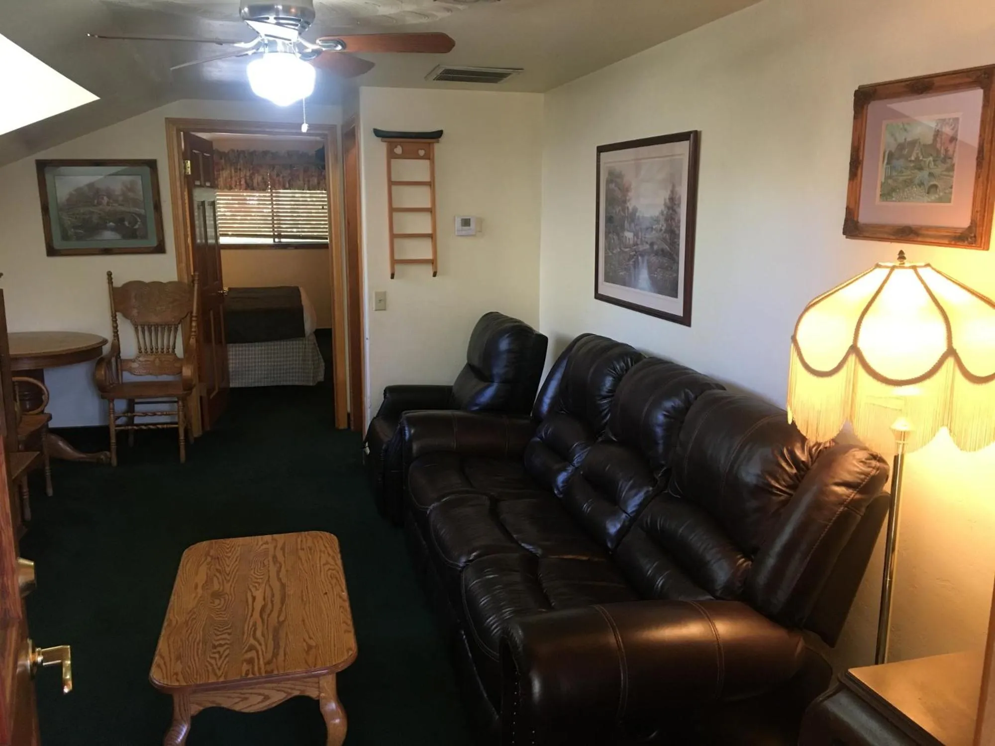 Living room in Whispering Pines Lodge