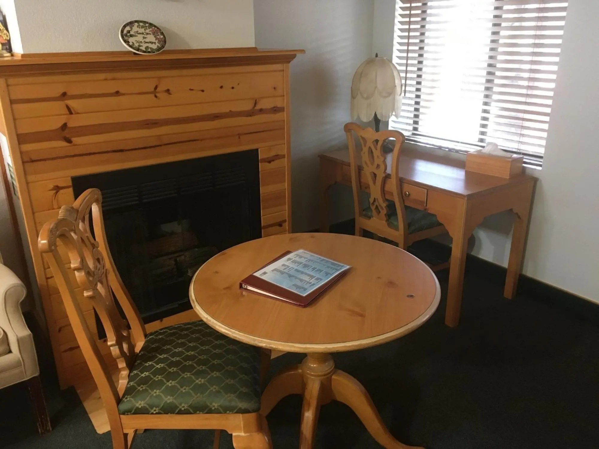 Seating area in Whispering Pines Lodge