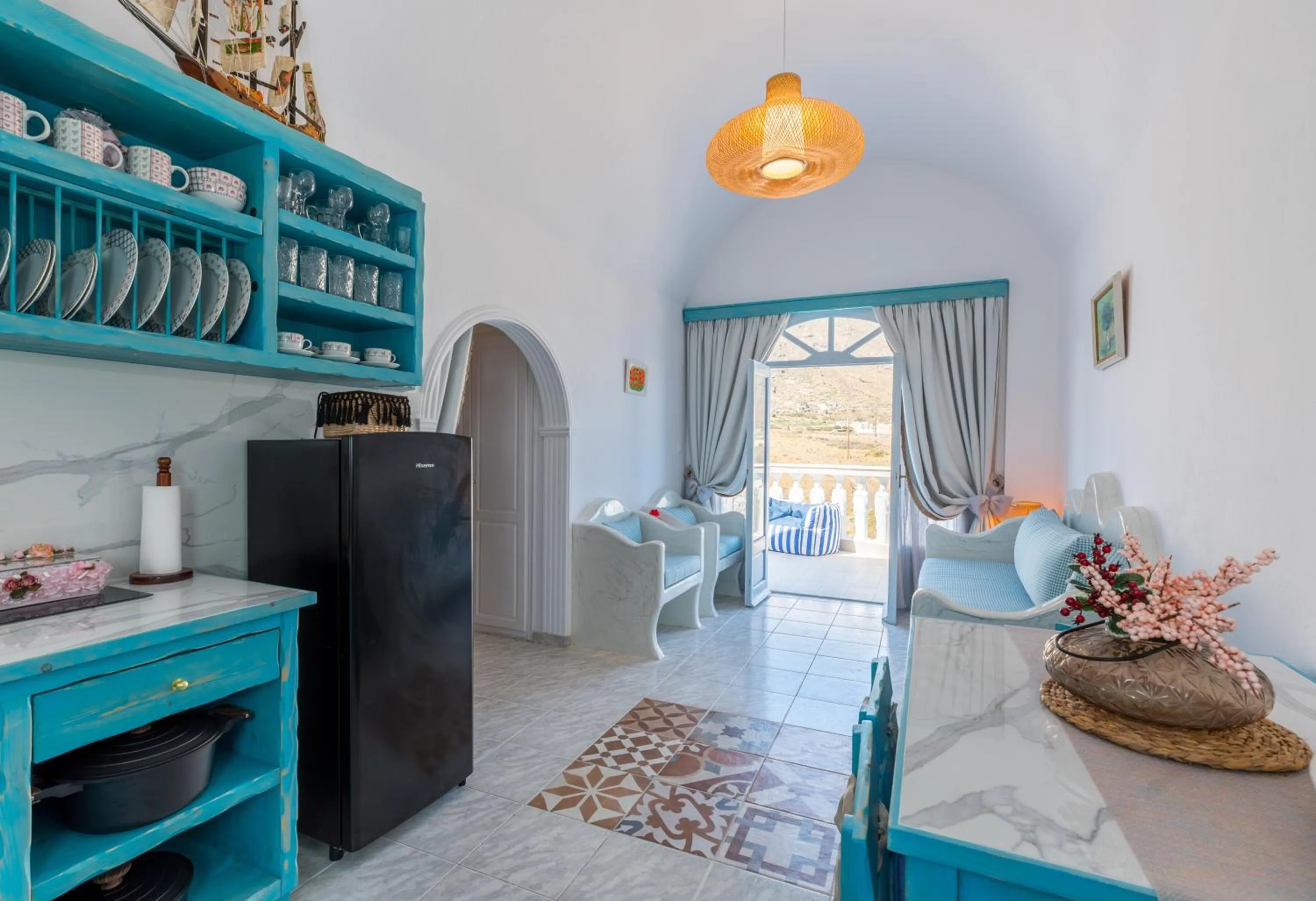Seating area, Bed in Starlight Luxury Seaside Villa & Suites