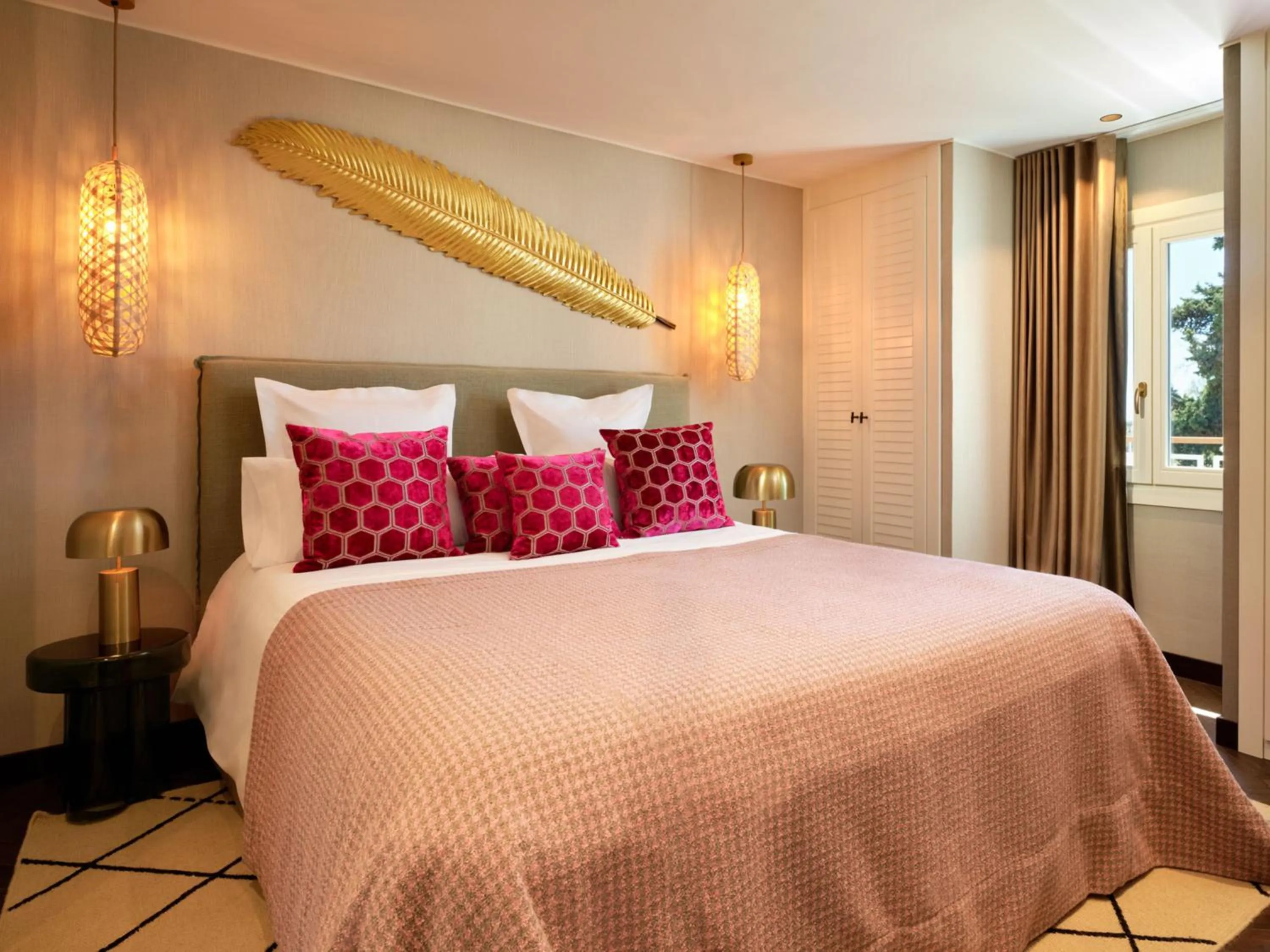 Bedroom, Bed in Boho Club