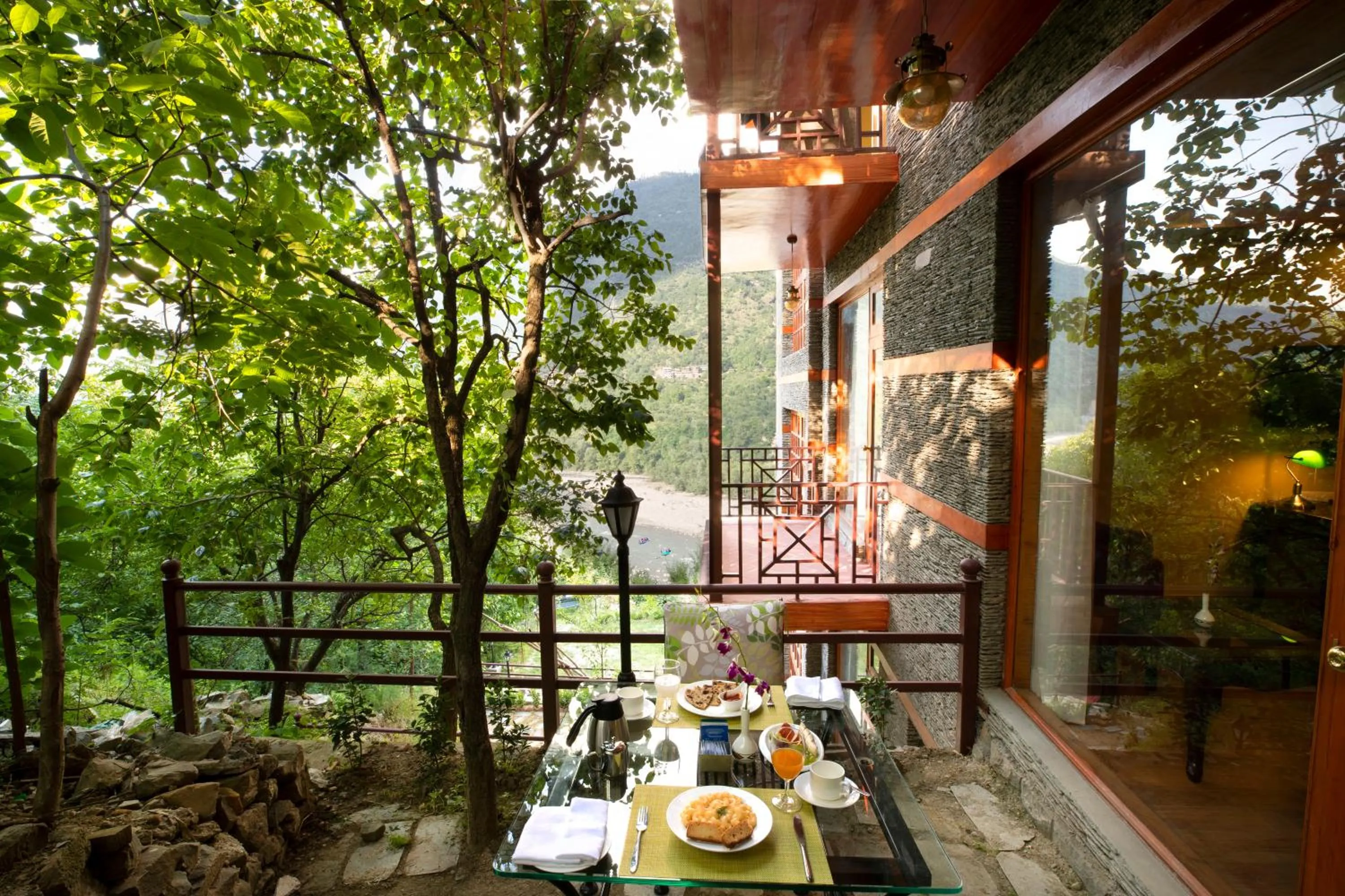 Balcony/Terrace in Regenta Inn by Riverside Manali