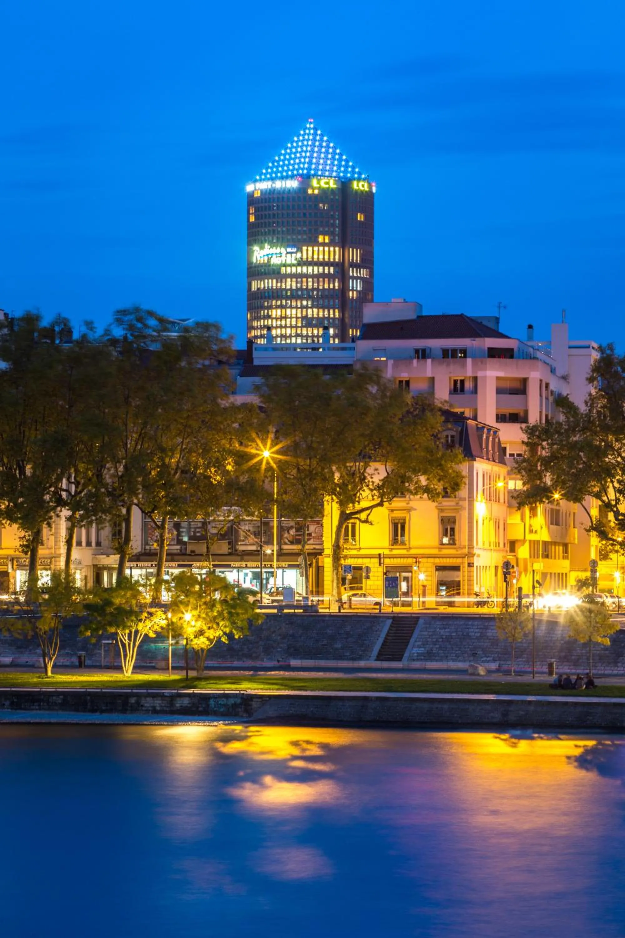 Landmark view in Radisson Blu Hotel, Lyon