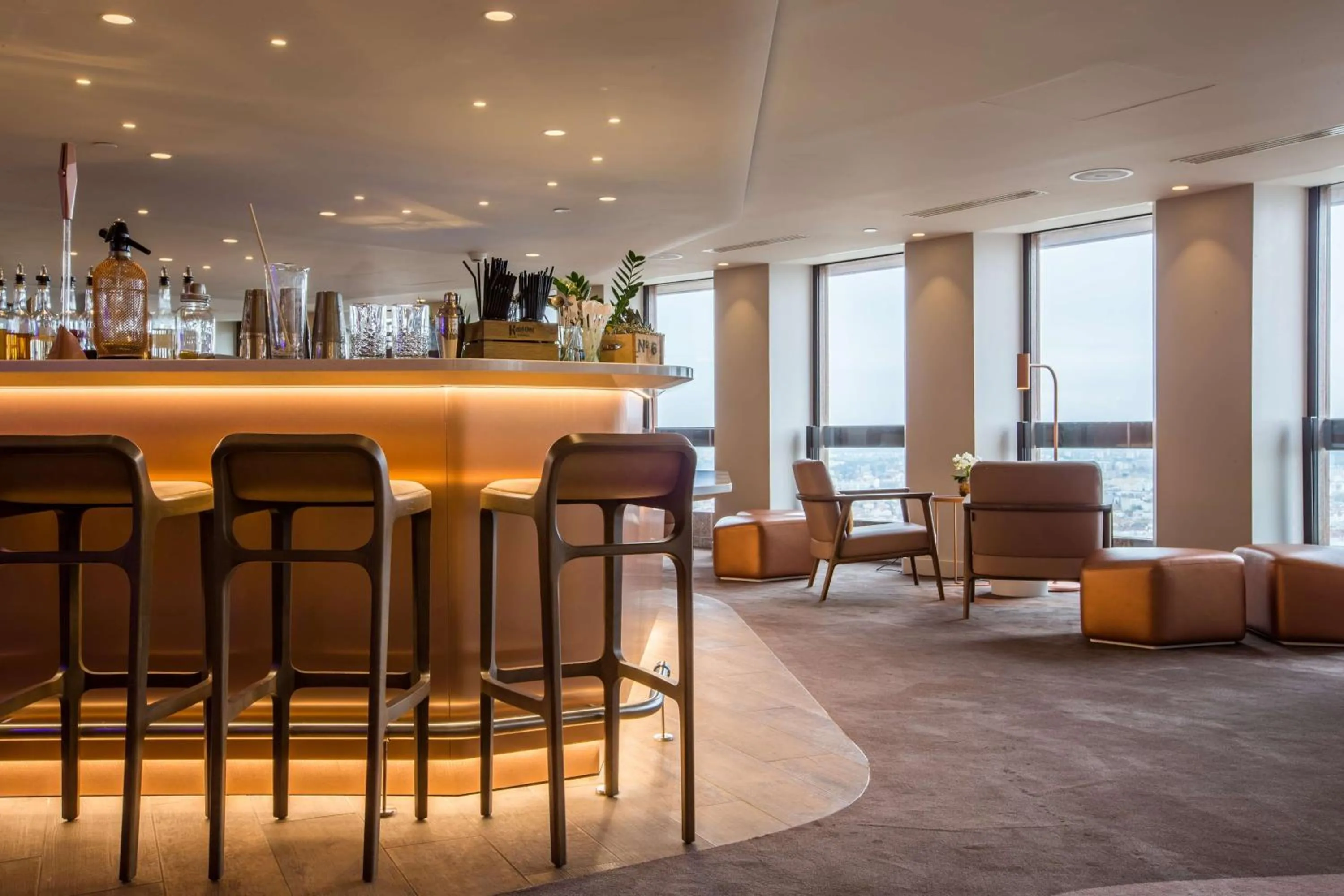 Lounge or bar in Radisson Blu Hotel, Lyon