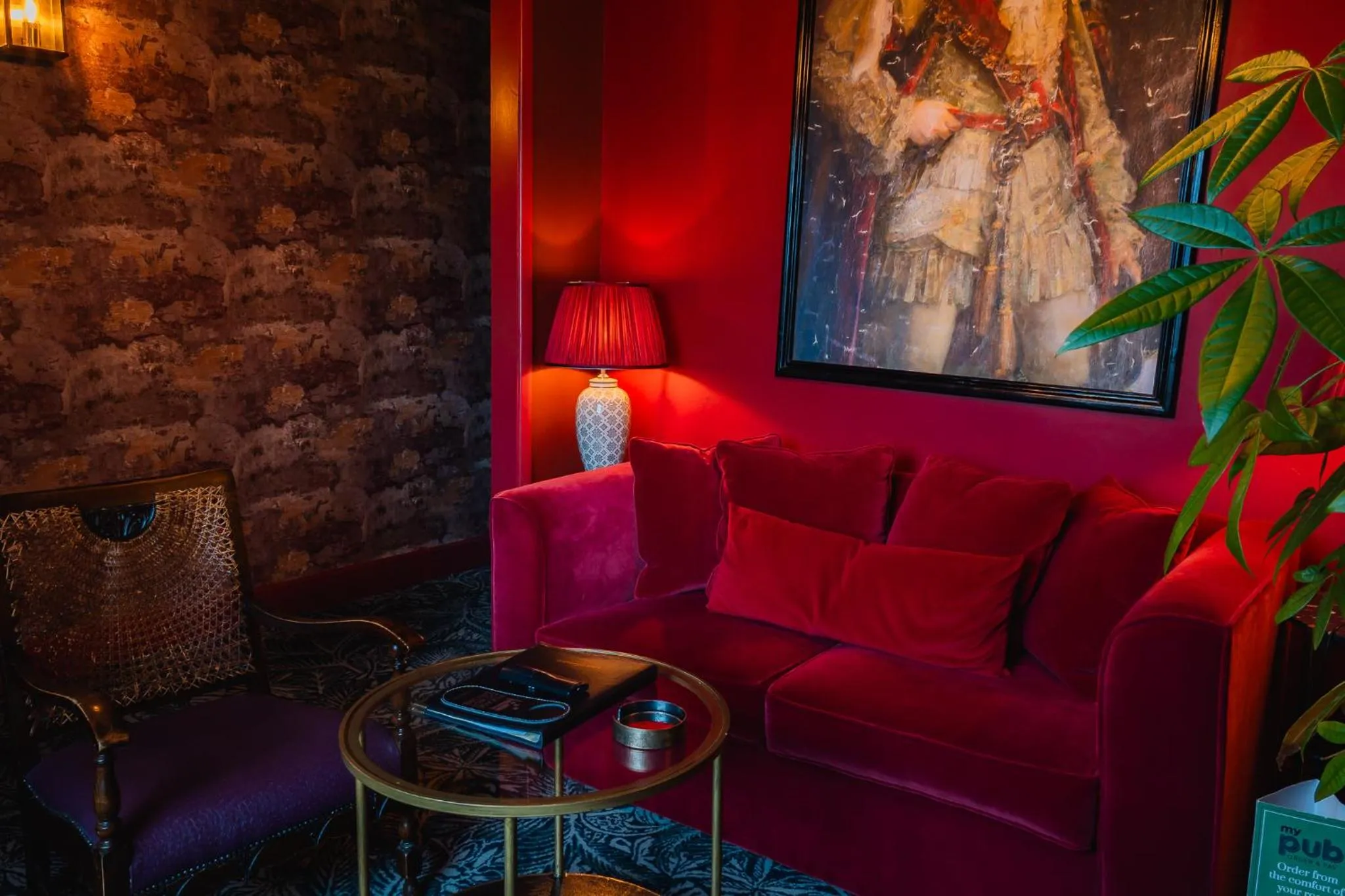 Seating area in Golden Fleece York