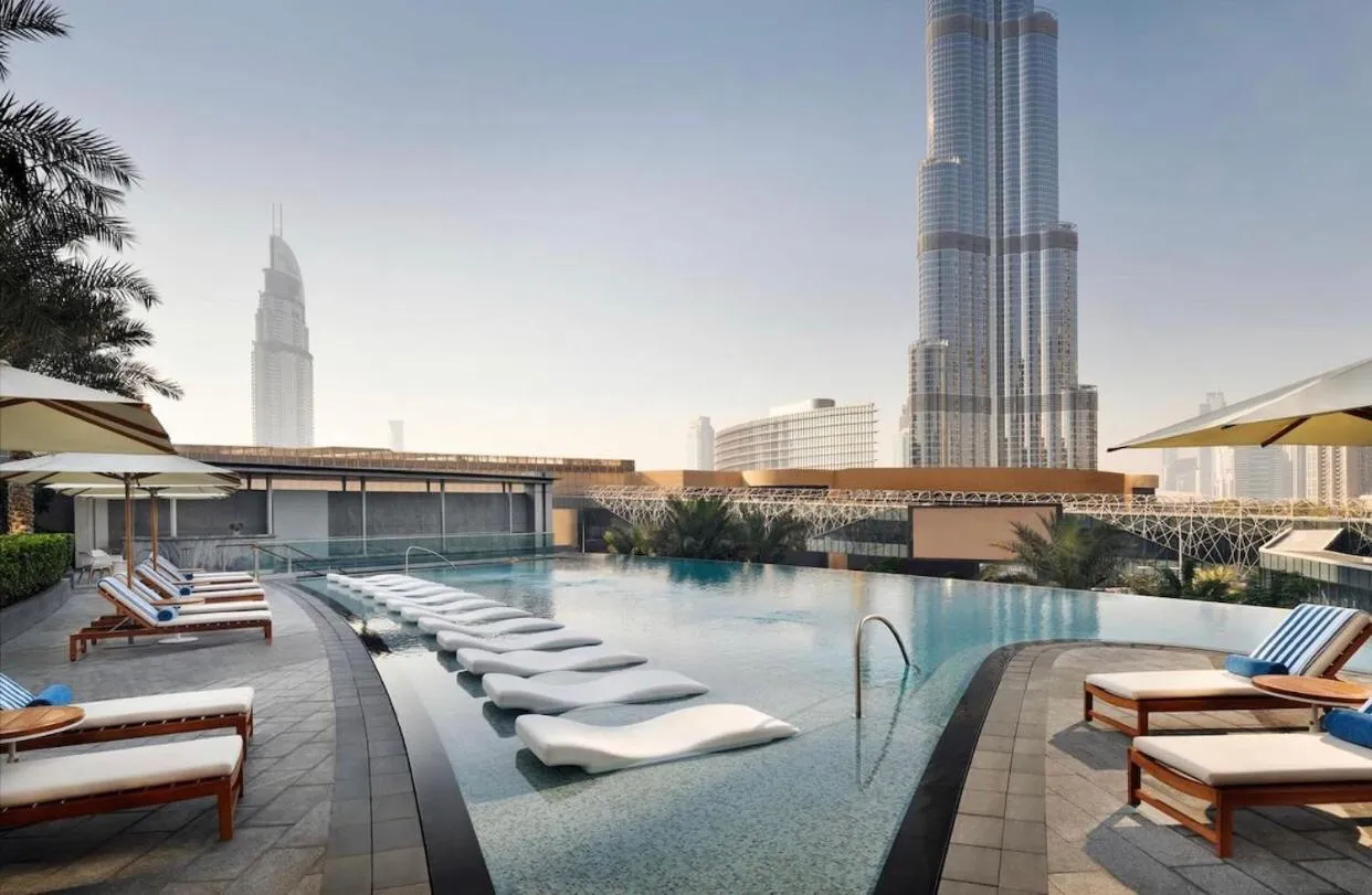 Swimming pool in Amazing 2 bedroom with full burj view