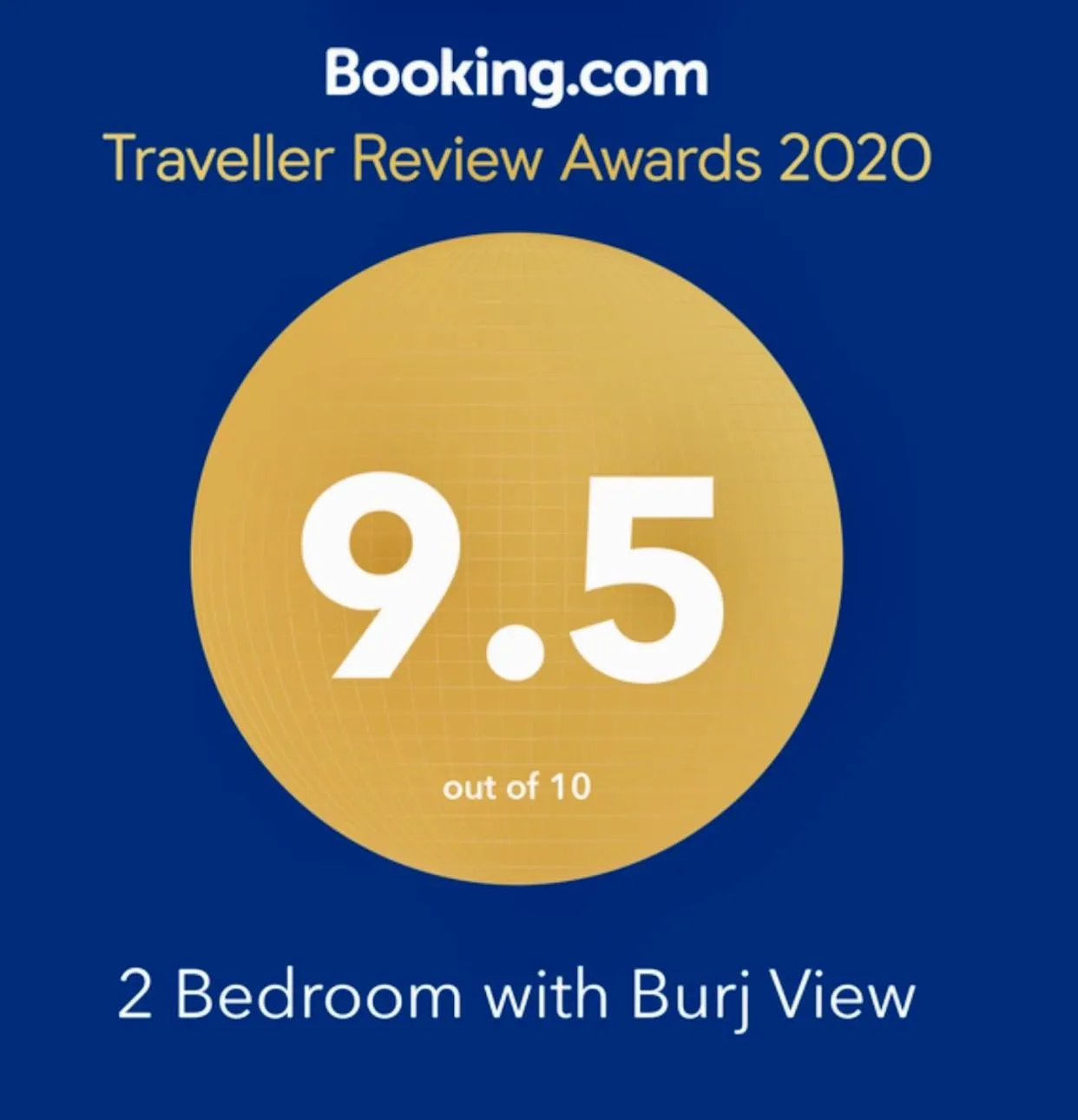 Certificate/Award in Amazing 2 bedroom with full burj view