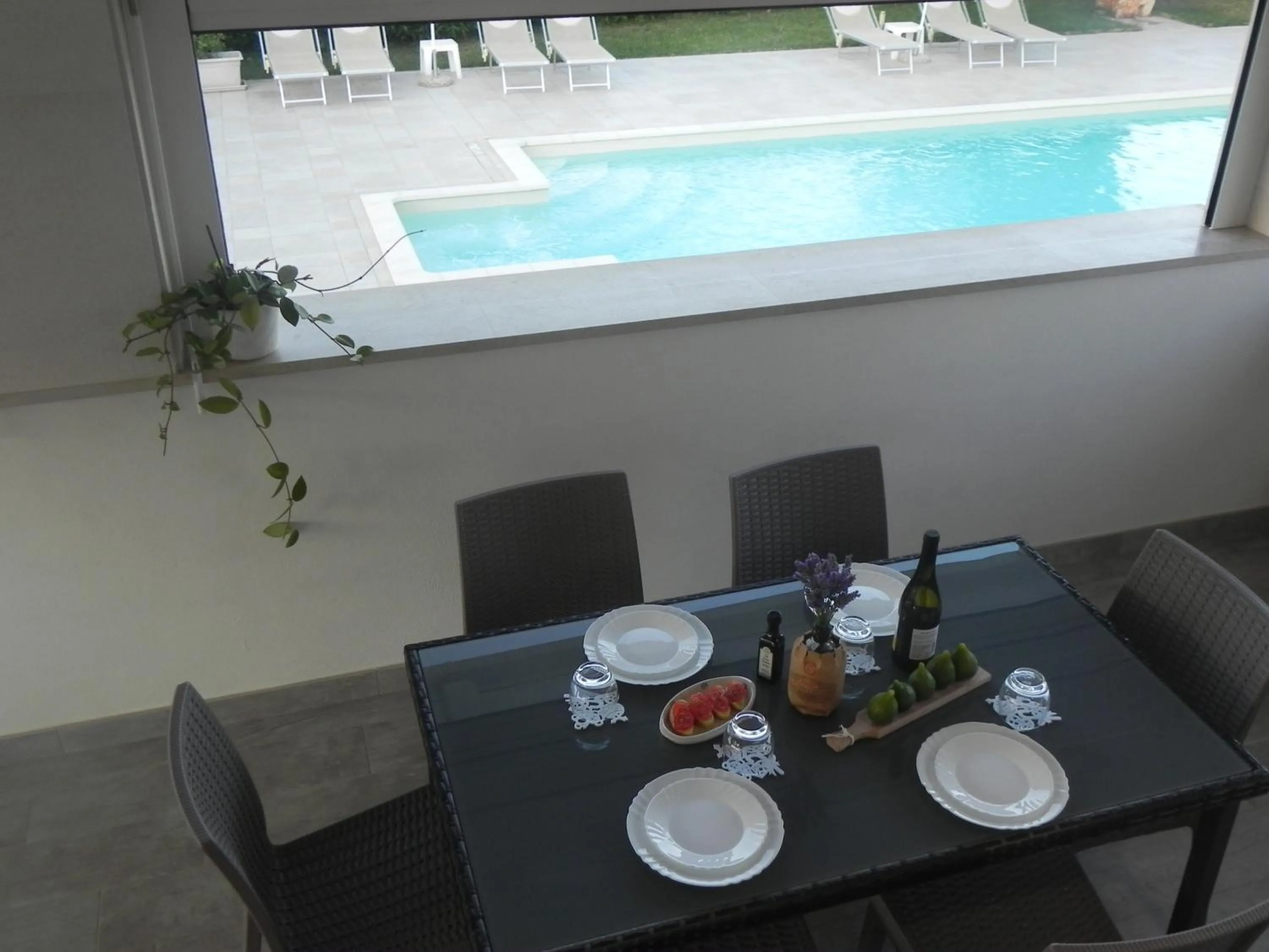 Pool view in Resort Pietra Bianca