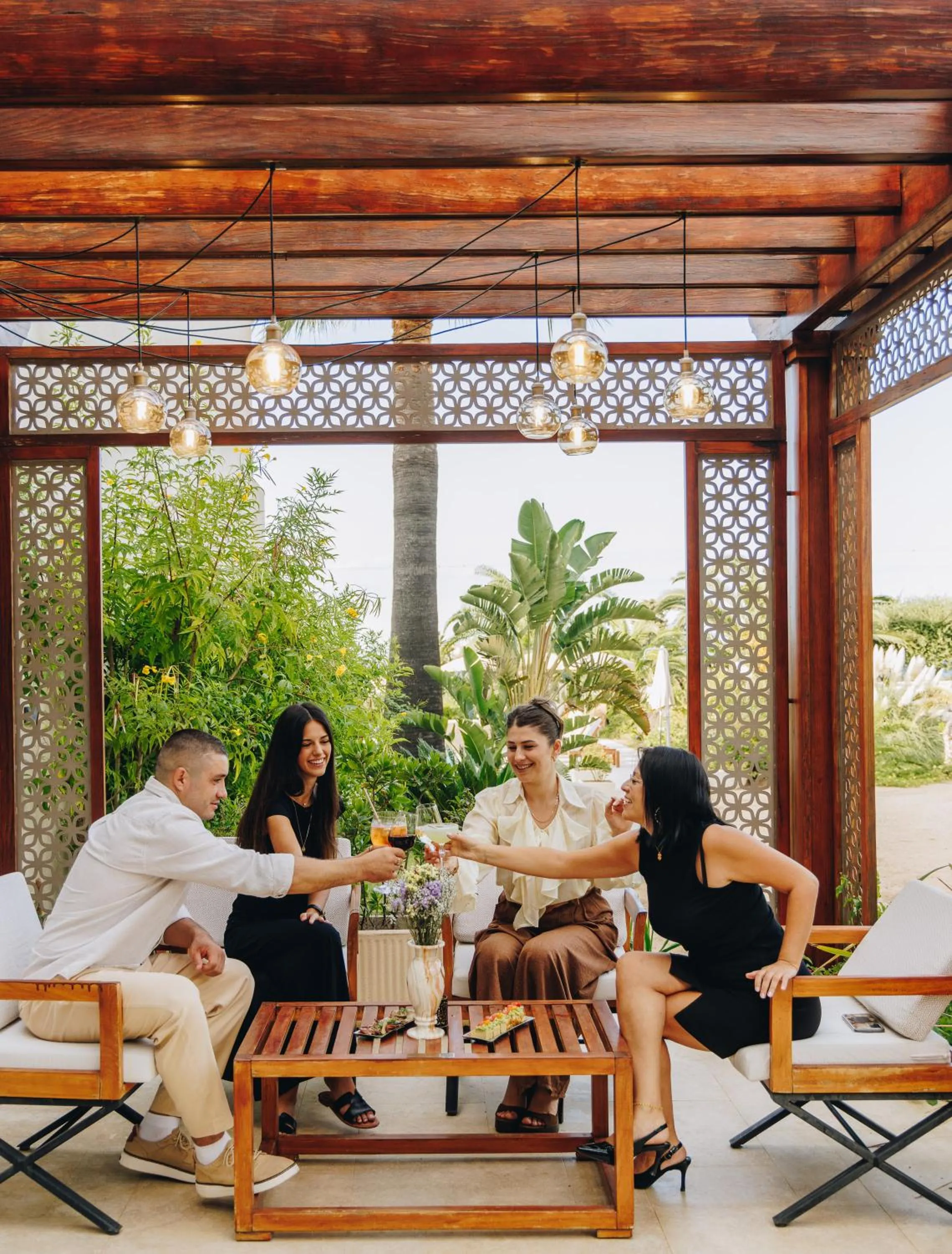 Patio in Hotel Corsica & Spa Serena