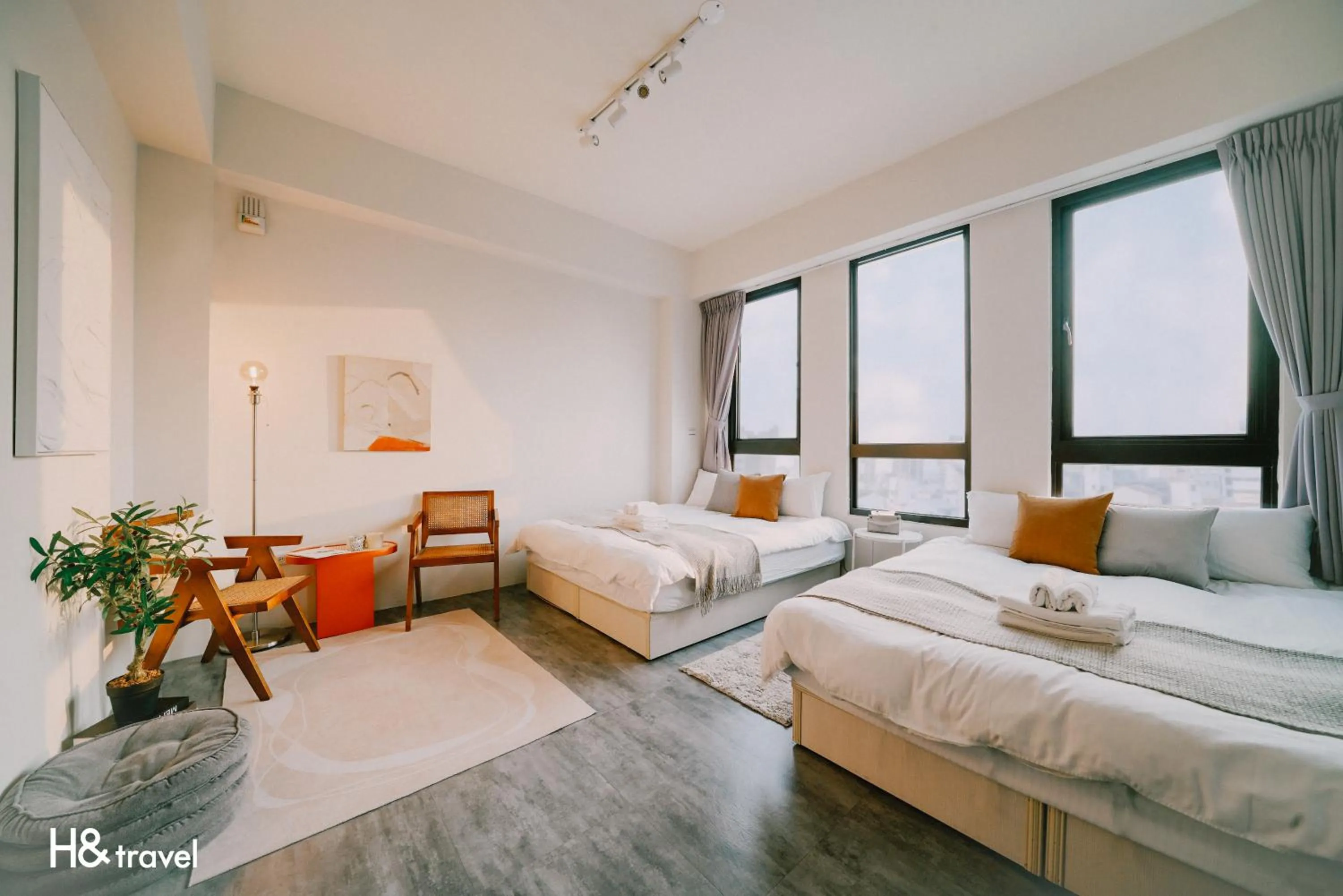 On site, Bed in Tainan Haian Art Apartment