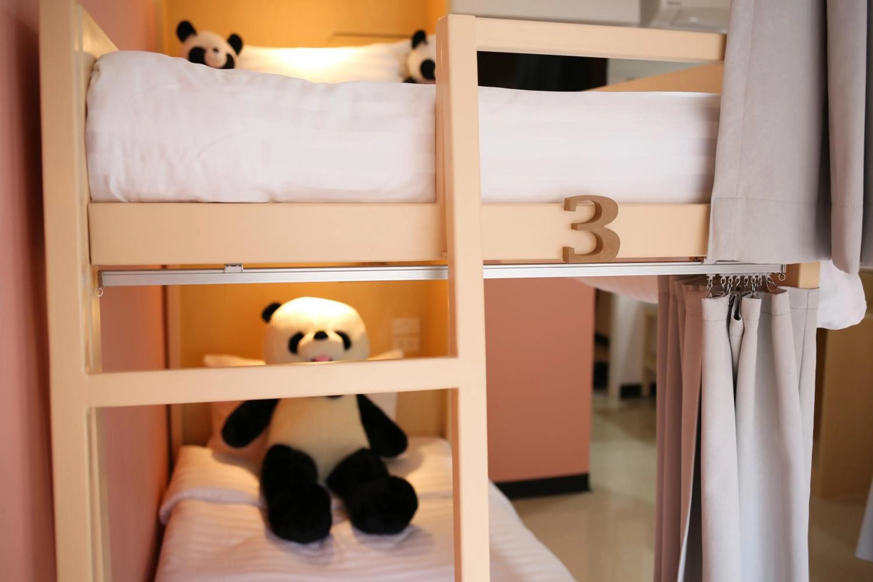 Bed in Lucky panda Hotel