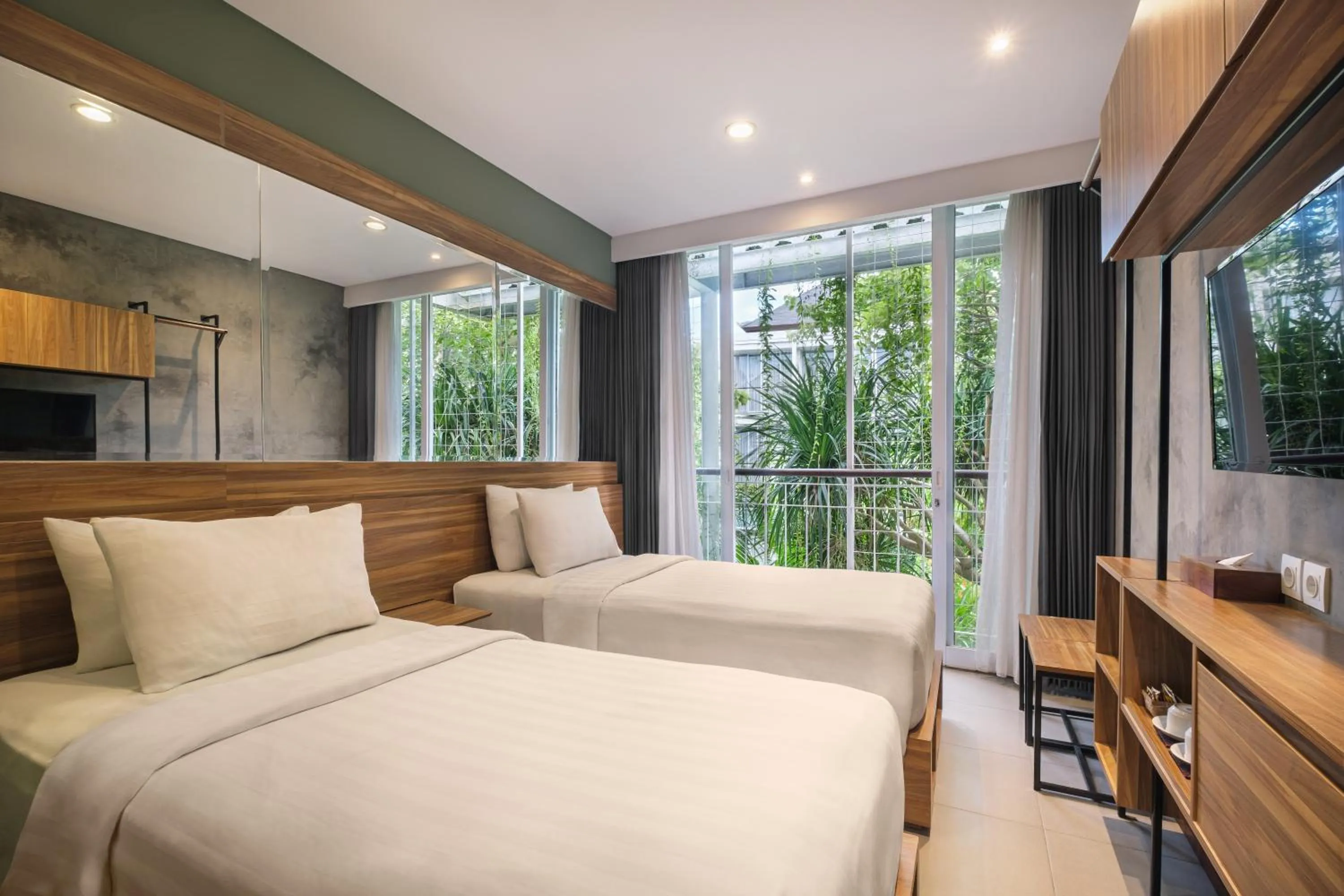 Bed in Rimbun Canggu Hotel