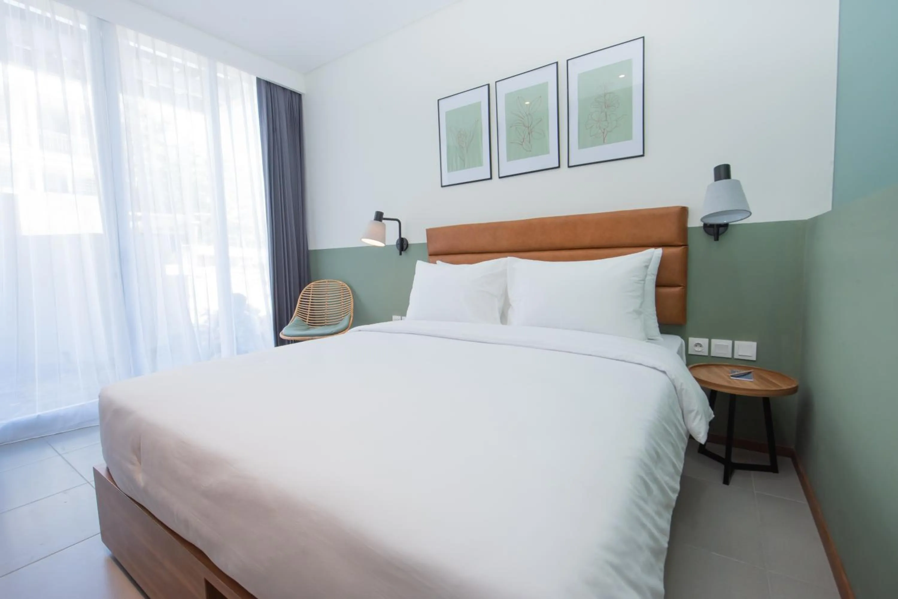 Bed in Rimbun Canggu Hotel