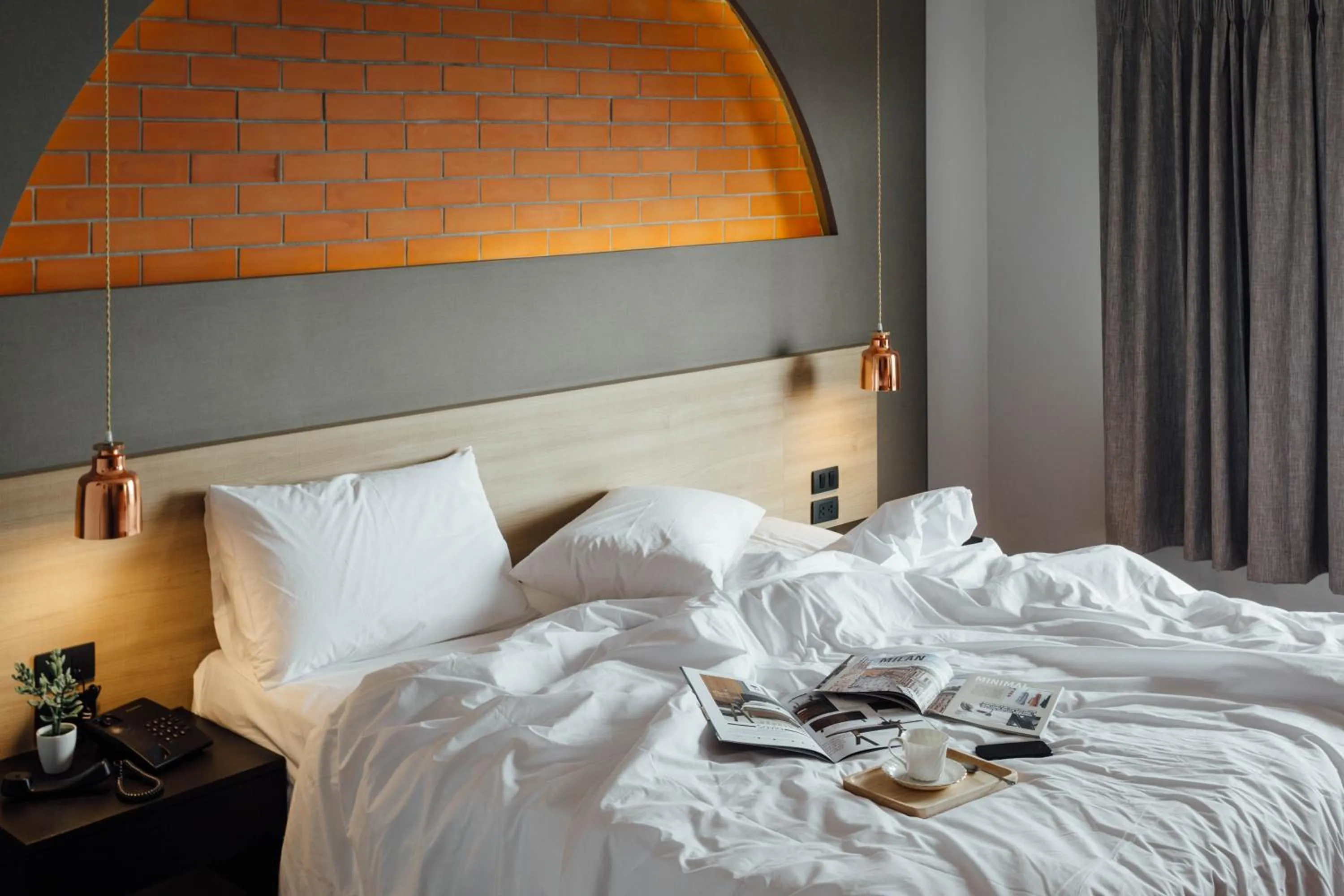 Bed in Clay Hotel Udonthani