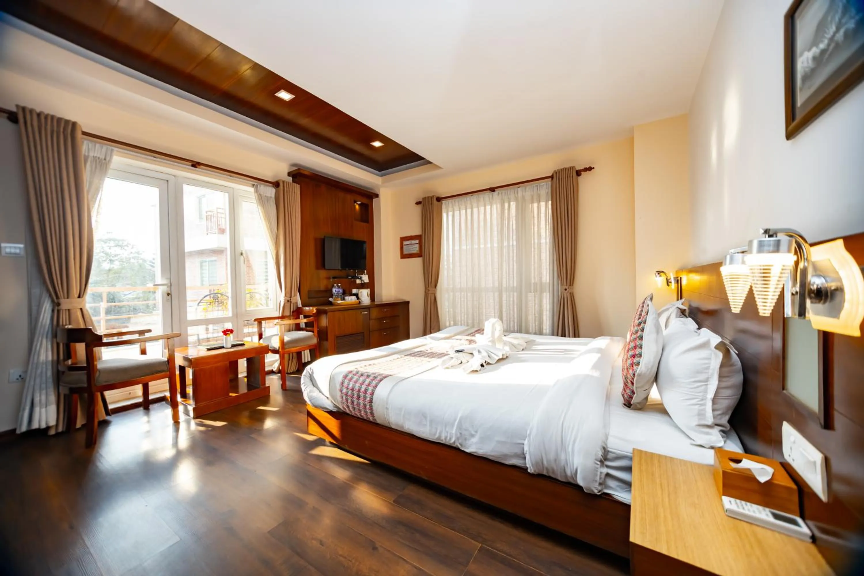 Bed in Kathmandu Suite Home