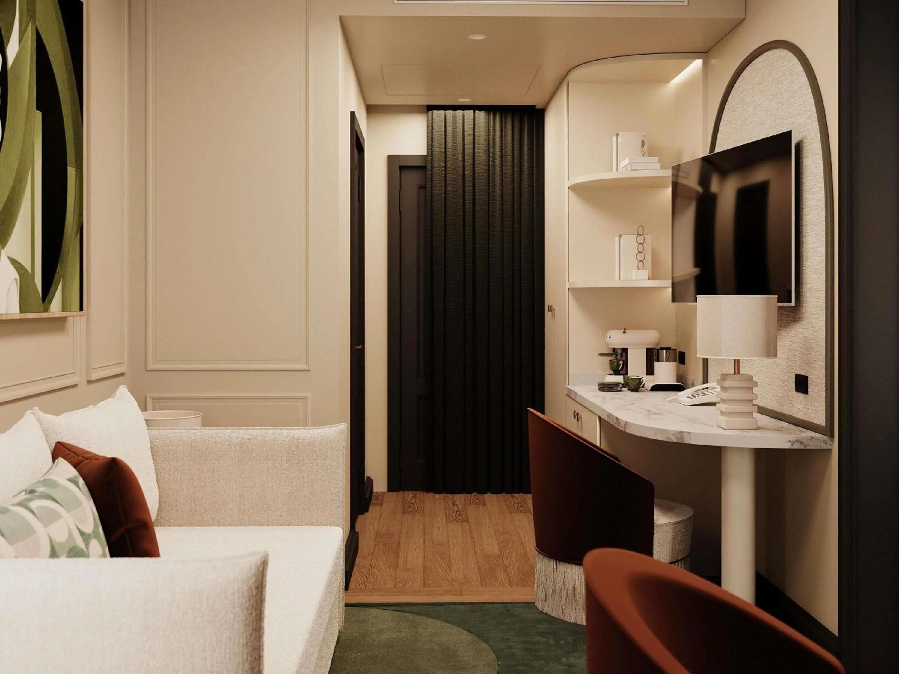 Bedroom, Bed in l'Echiquier Opéra Hotel Paris - MGallery Collection