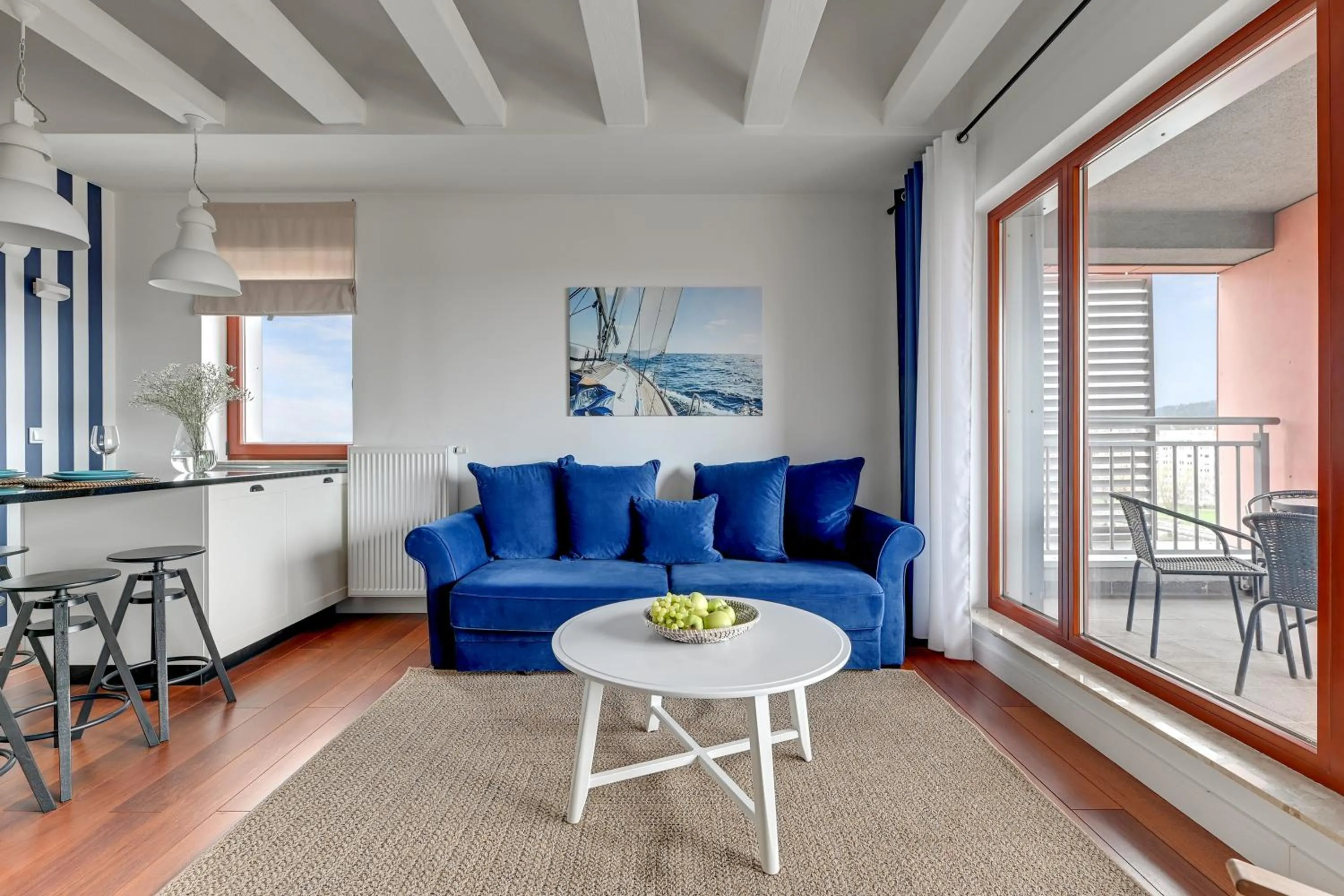 Living room in Waterlane Island - Riverview Pool, SPA, Gym & Parking by Downtown Apartments