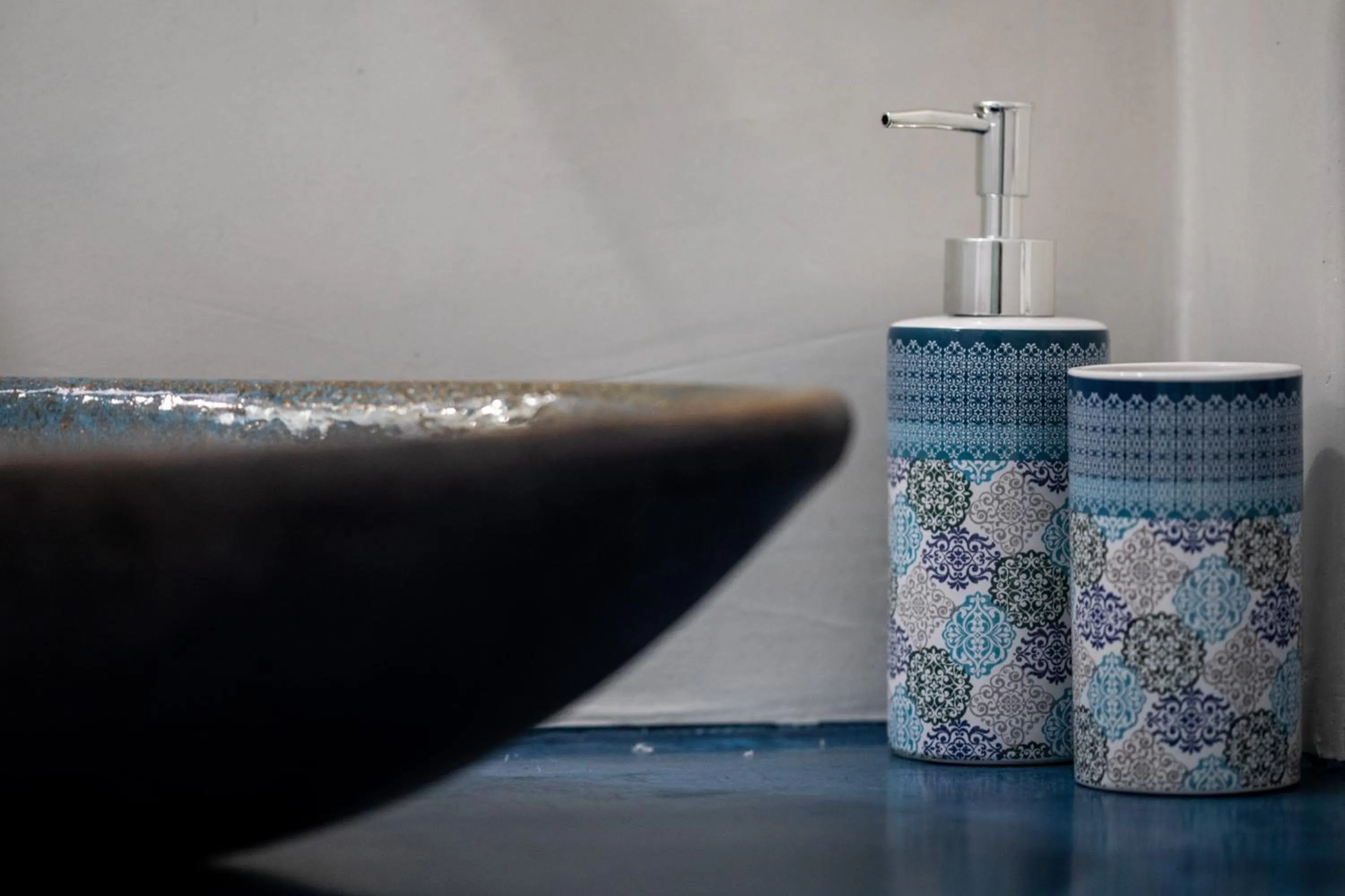 Shower in Arco Naxos Luxury Apartments