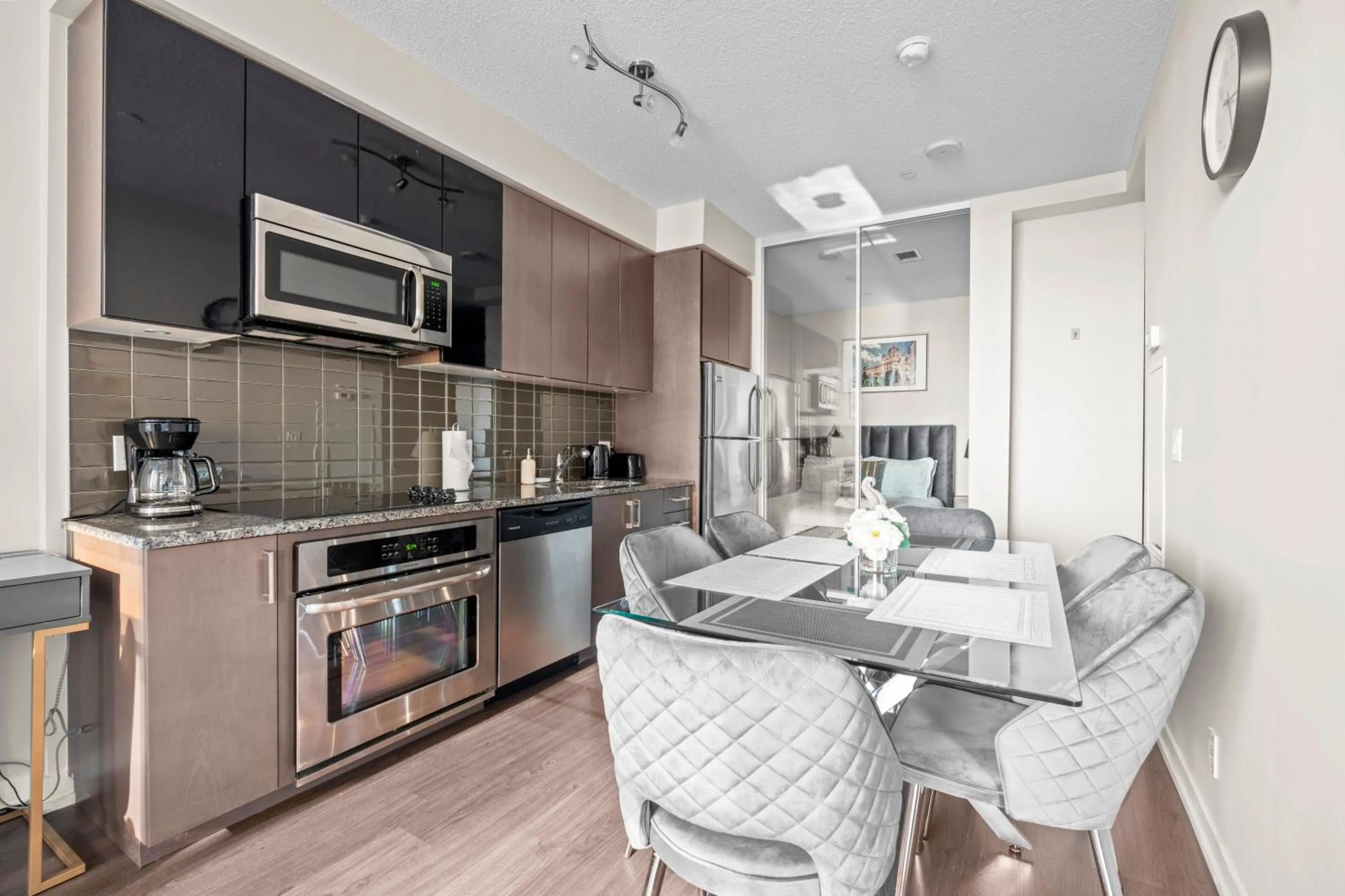 Kitchen or kitchenette in Modern Lillian St Apartments by GLOBALSTAY