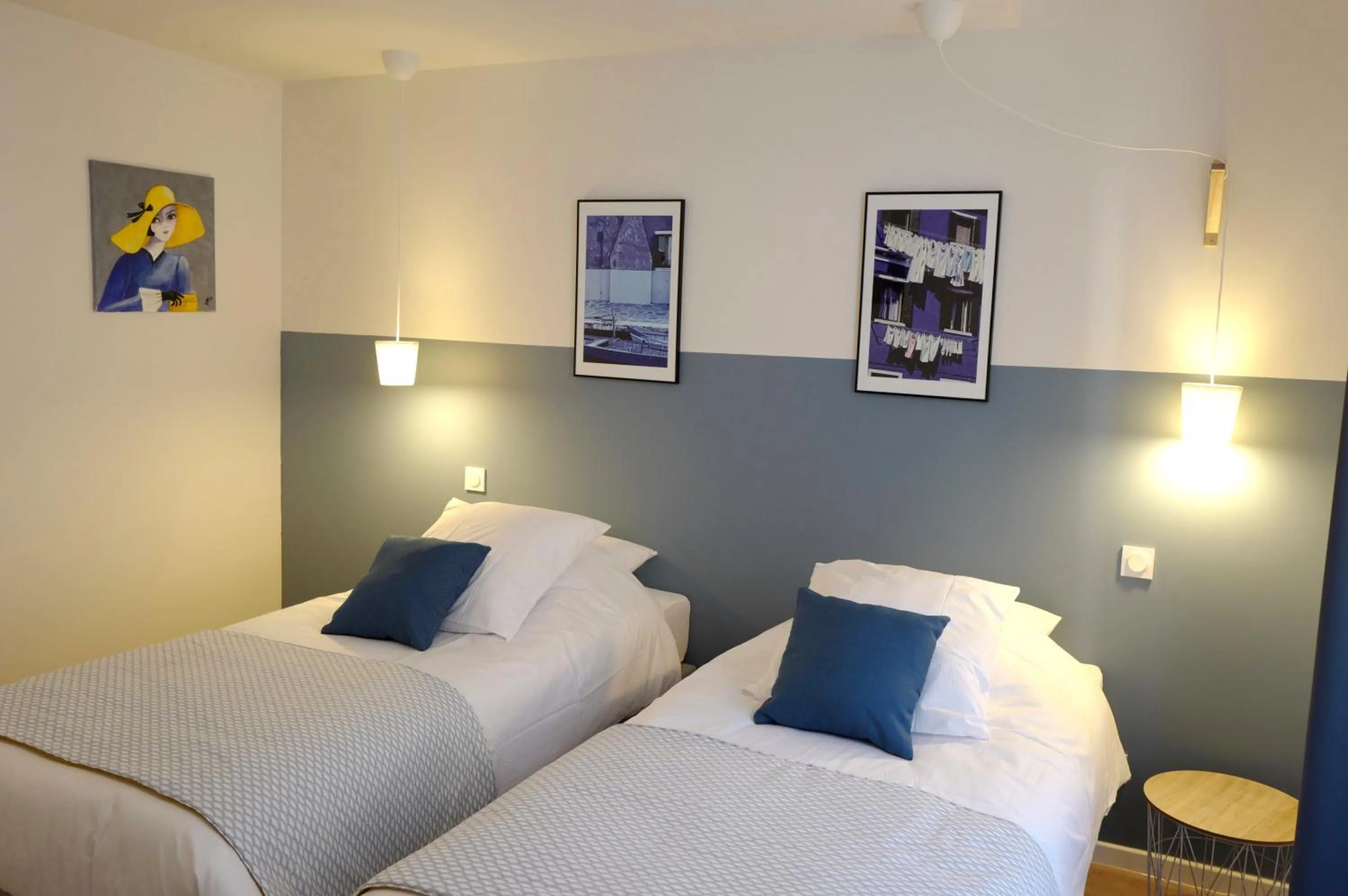 Bed in Hotel De Ma Tante