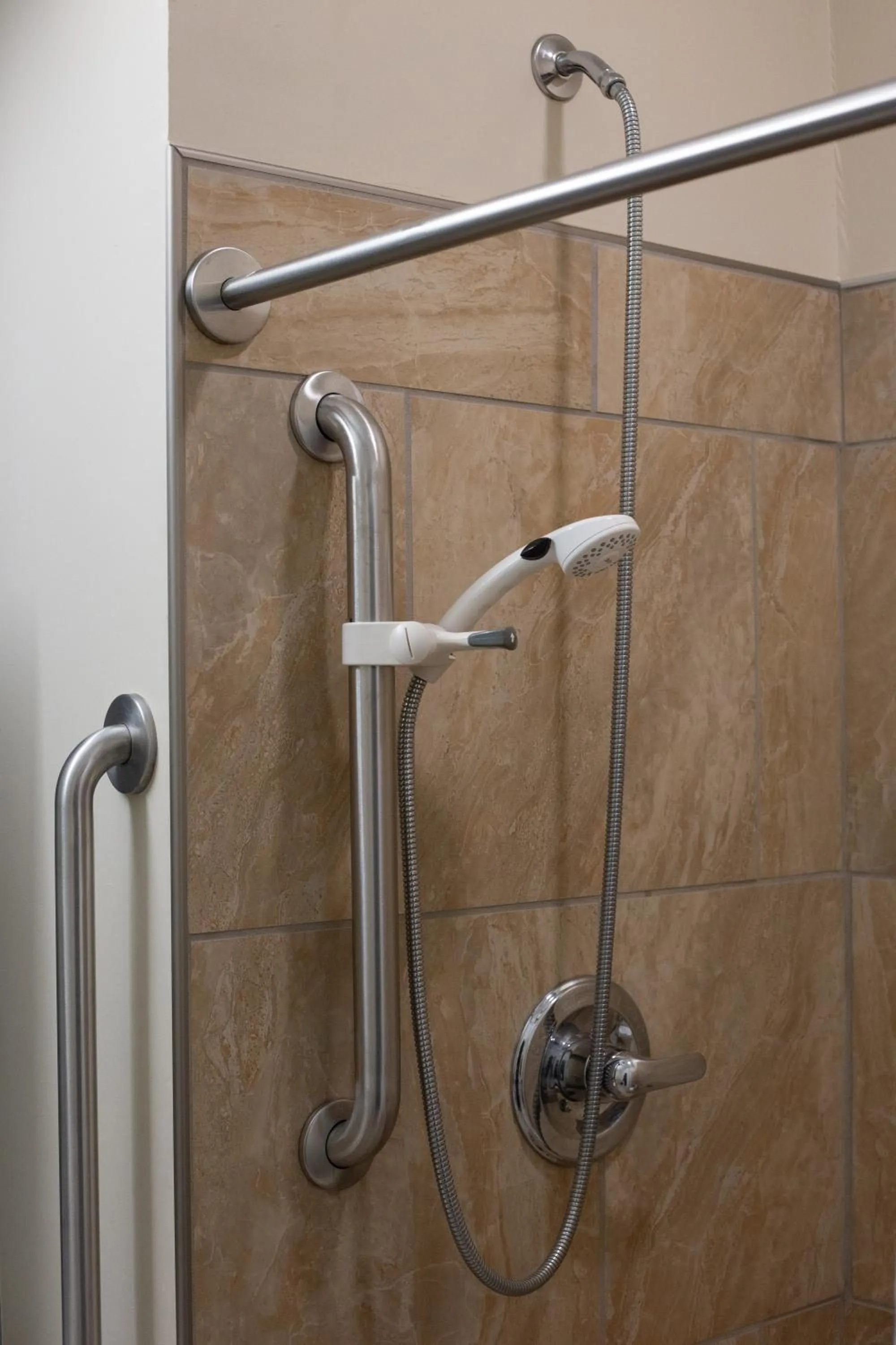 Shower in Microtel Inn & Suites by Wyndham Waynesburg