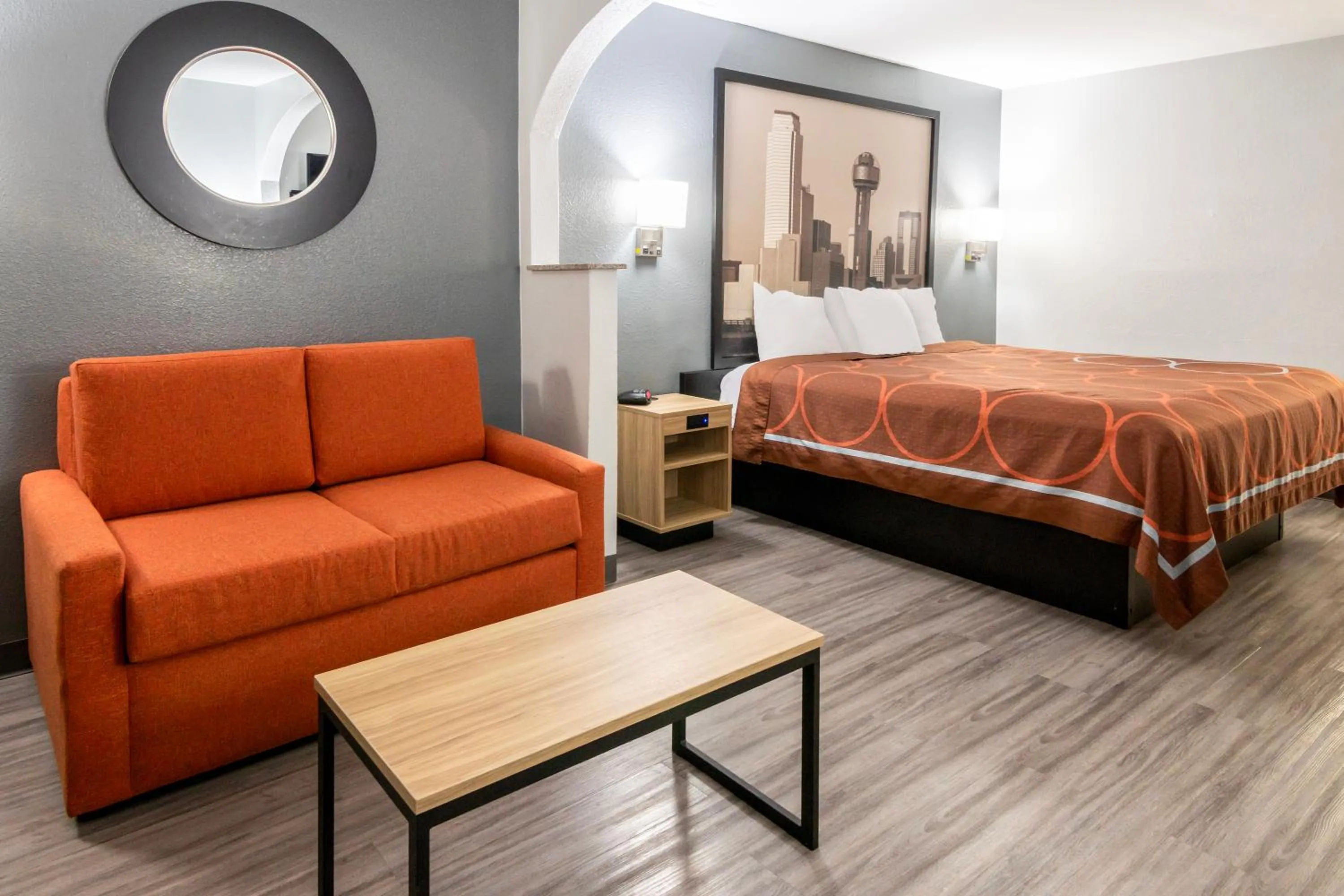 Bedroom, Bed in Super 8 by Wyndham Grand Prairie Southwest