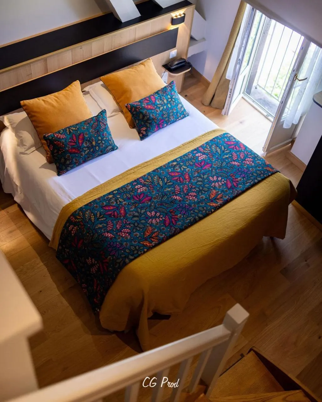 Bedroom, Bed in Hotel Beau Site - Rocamadour