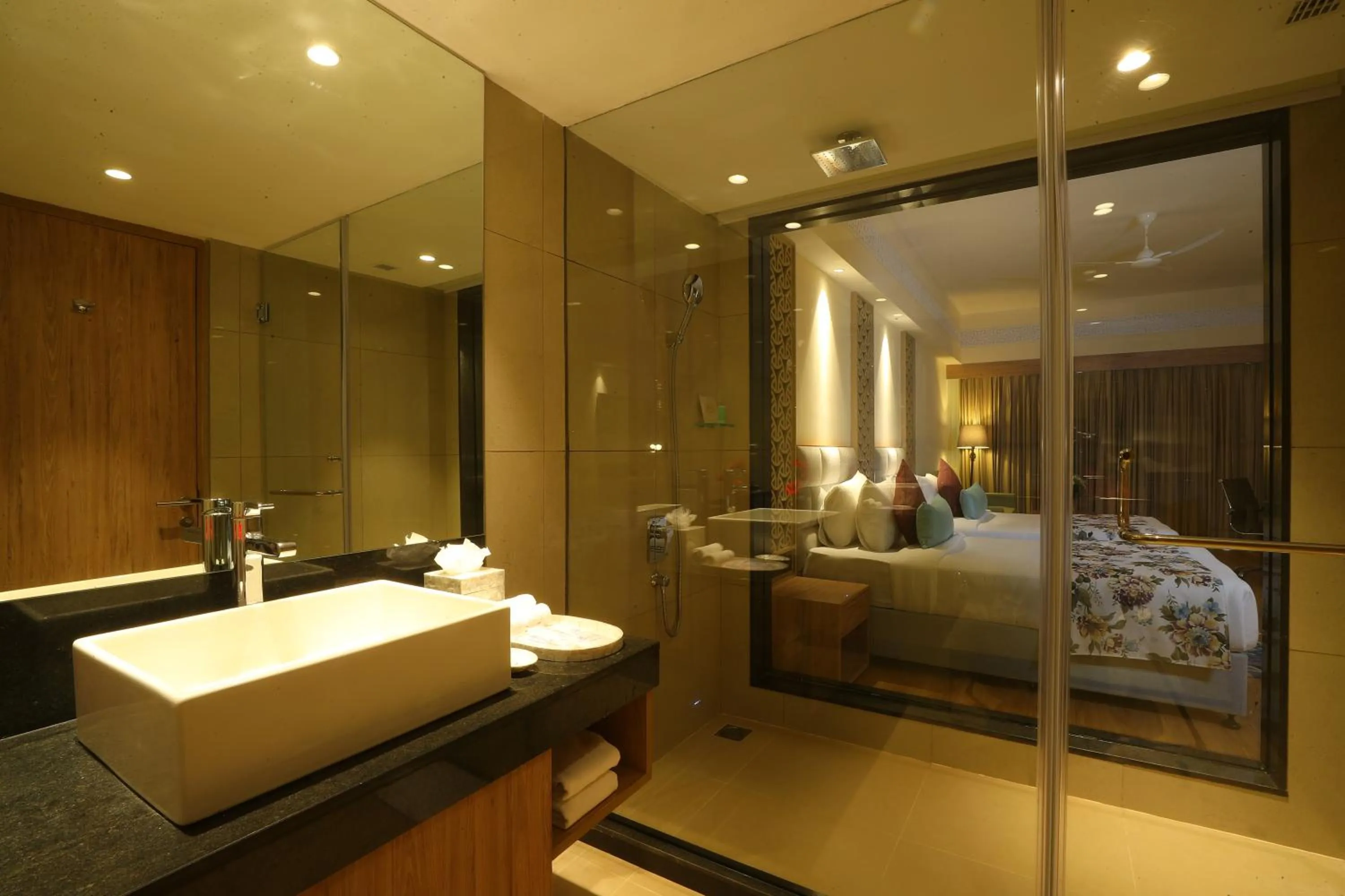Bathroom, Bed in Regenta Resort Belagavi