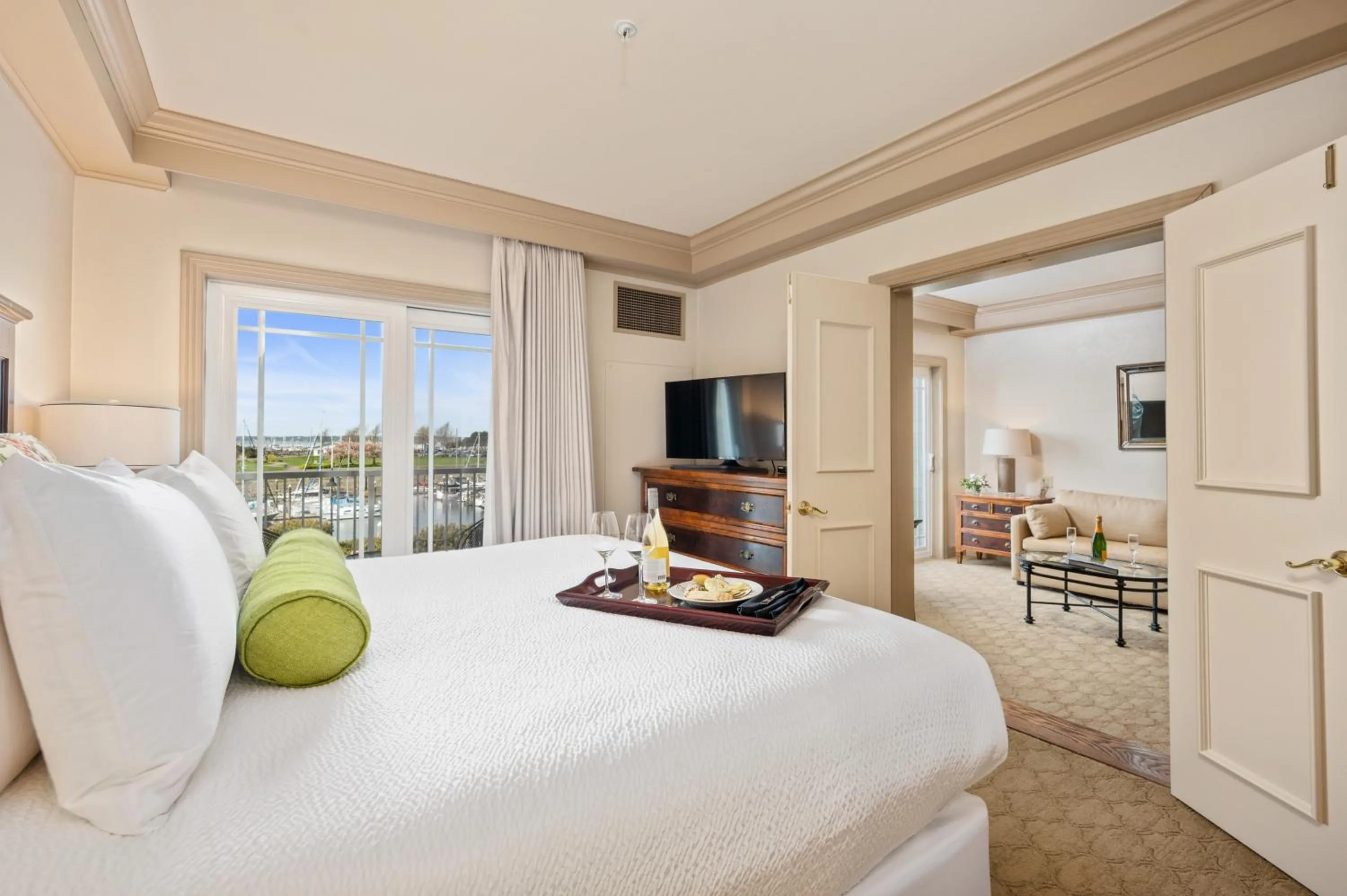 Bed in Hotel Bellwether on Bellingham Bay