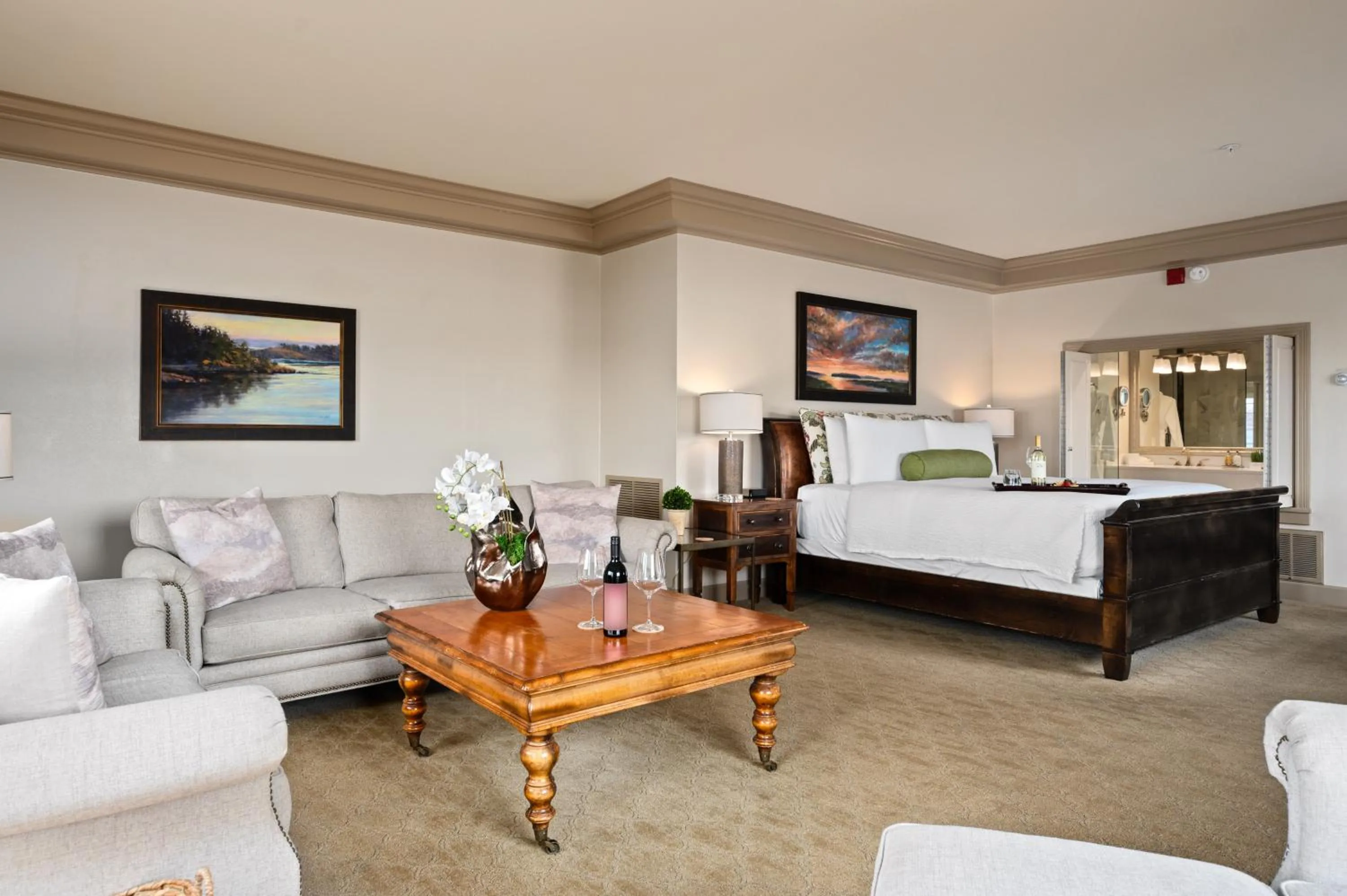 Bed in Hotel Bellwether on Bellingham Bay